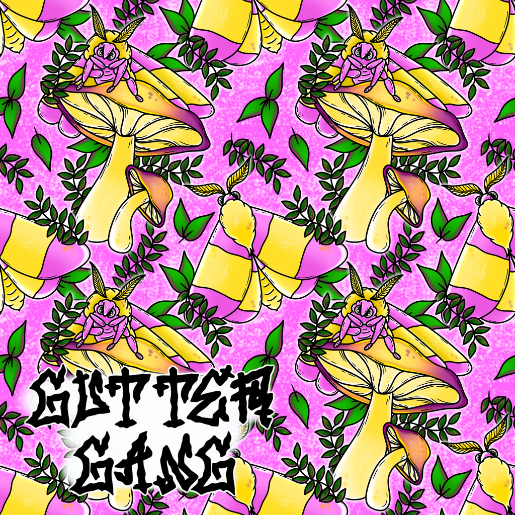 Maple Moth Mushroom Seamless Files