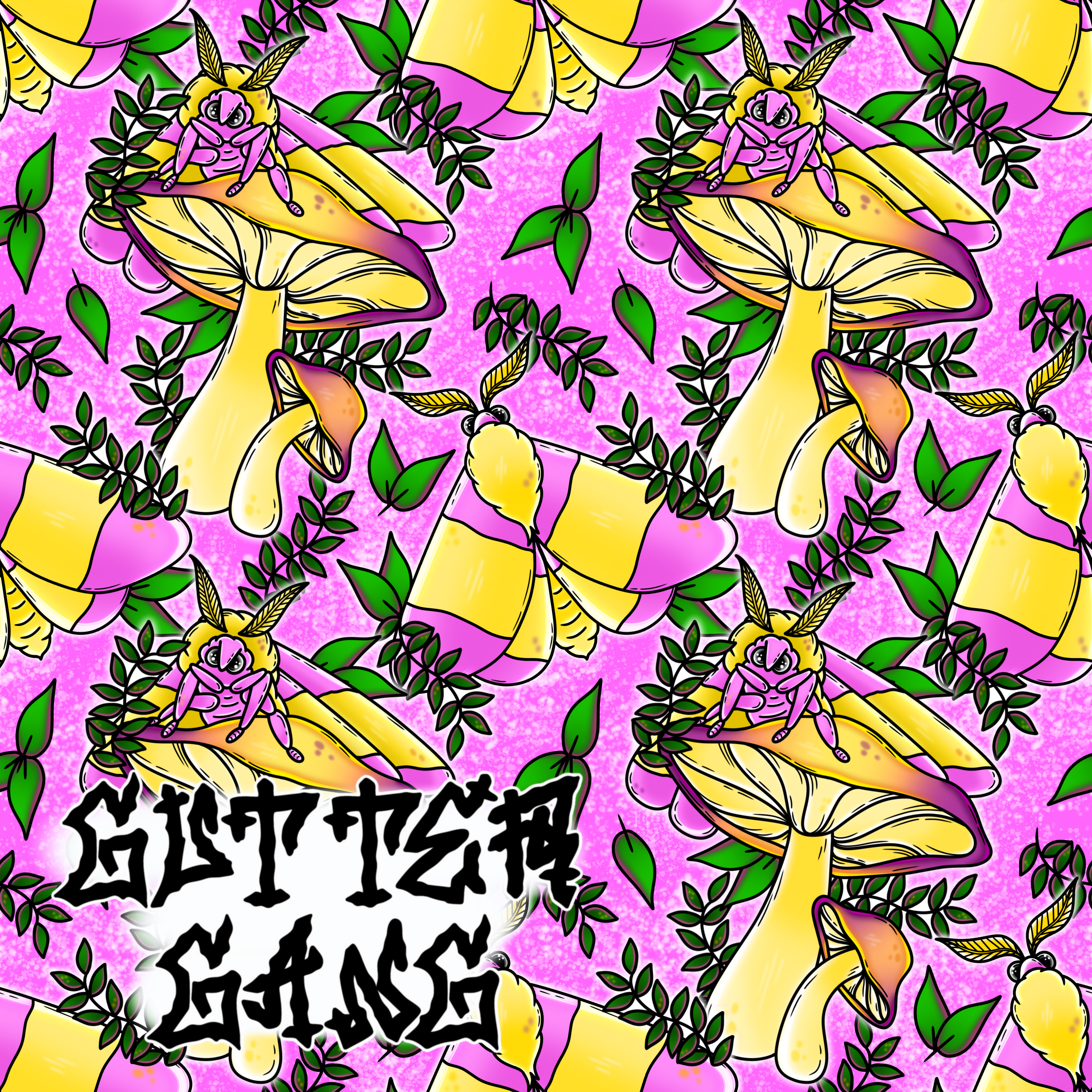 Maple Moth Mushroom Seamless Files