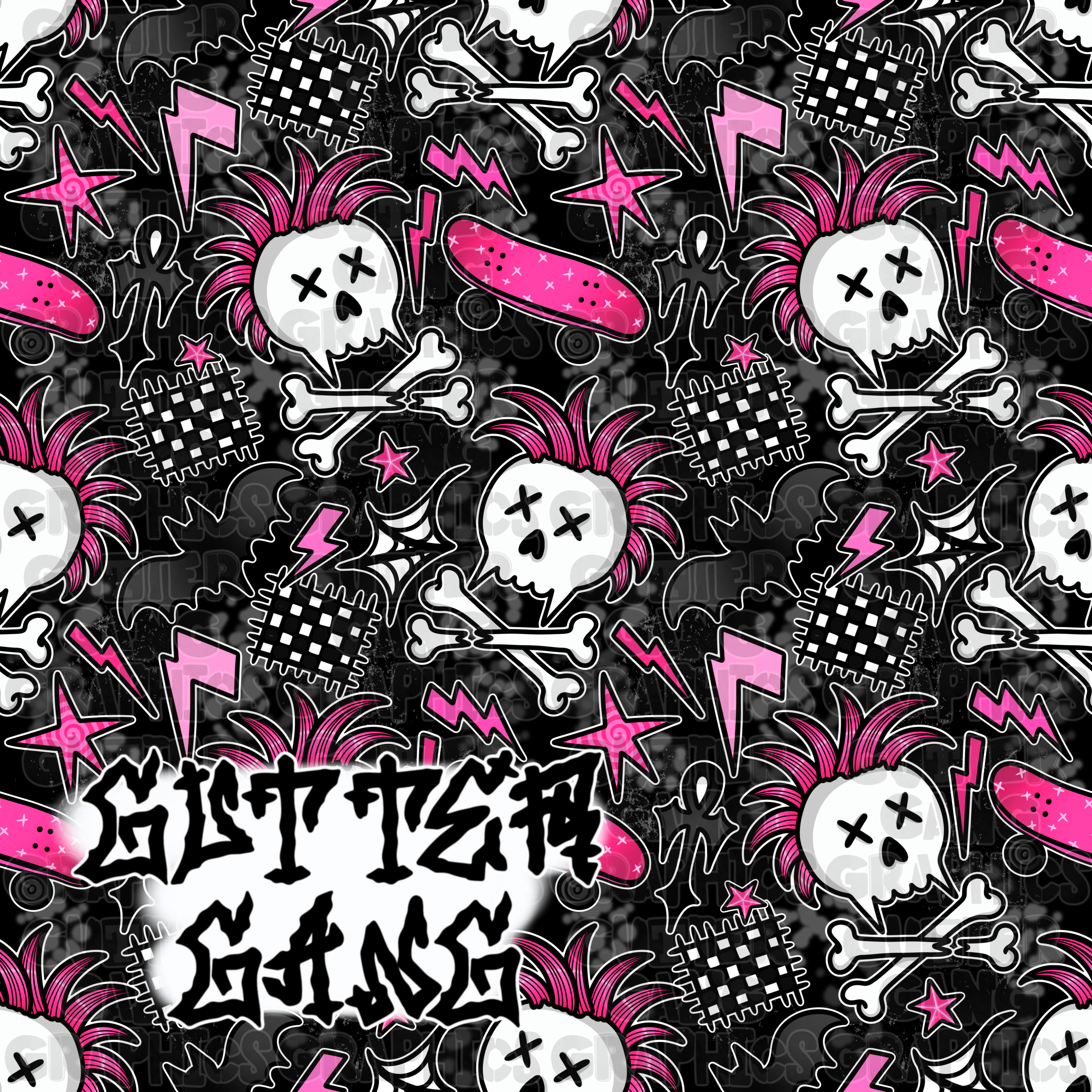 Pink Punk Sk8 Seamless File