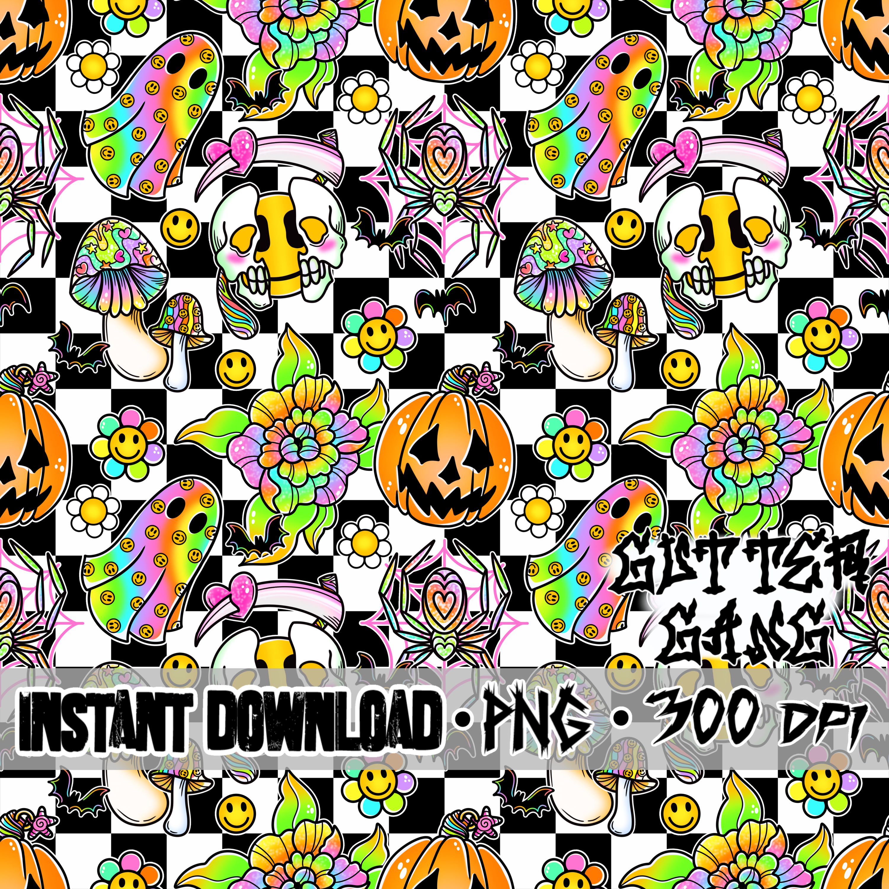 Dopamine Halloween Seamless File