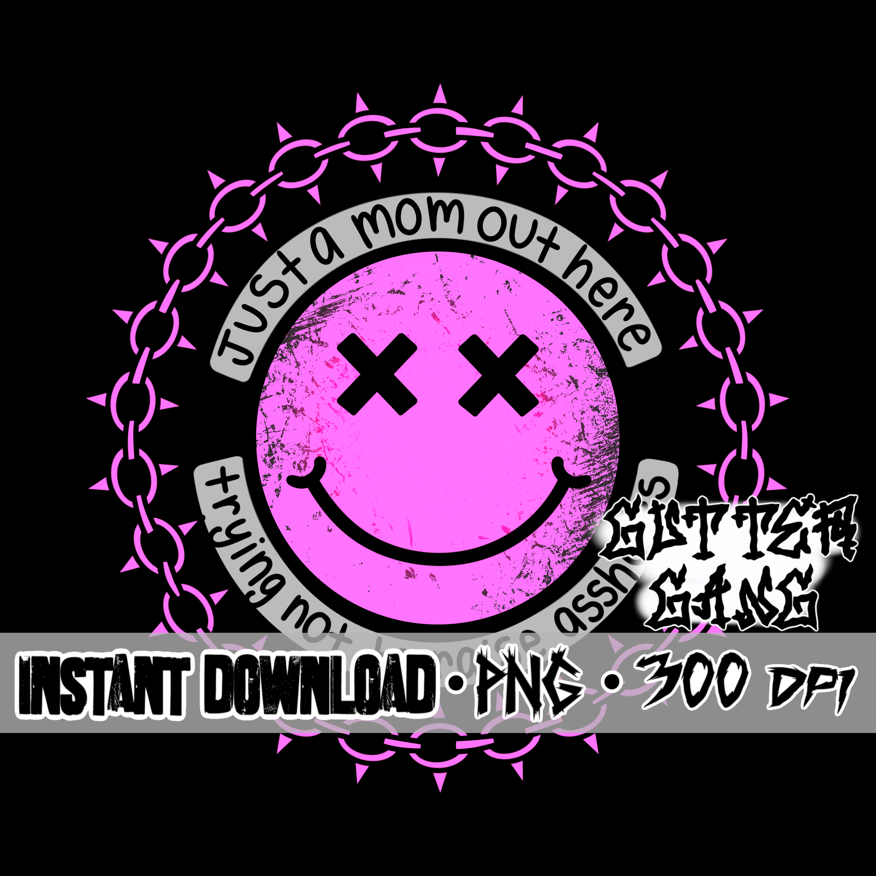 Pink Just A Mom PNG