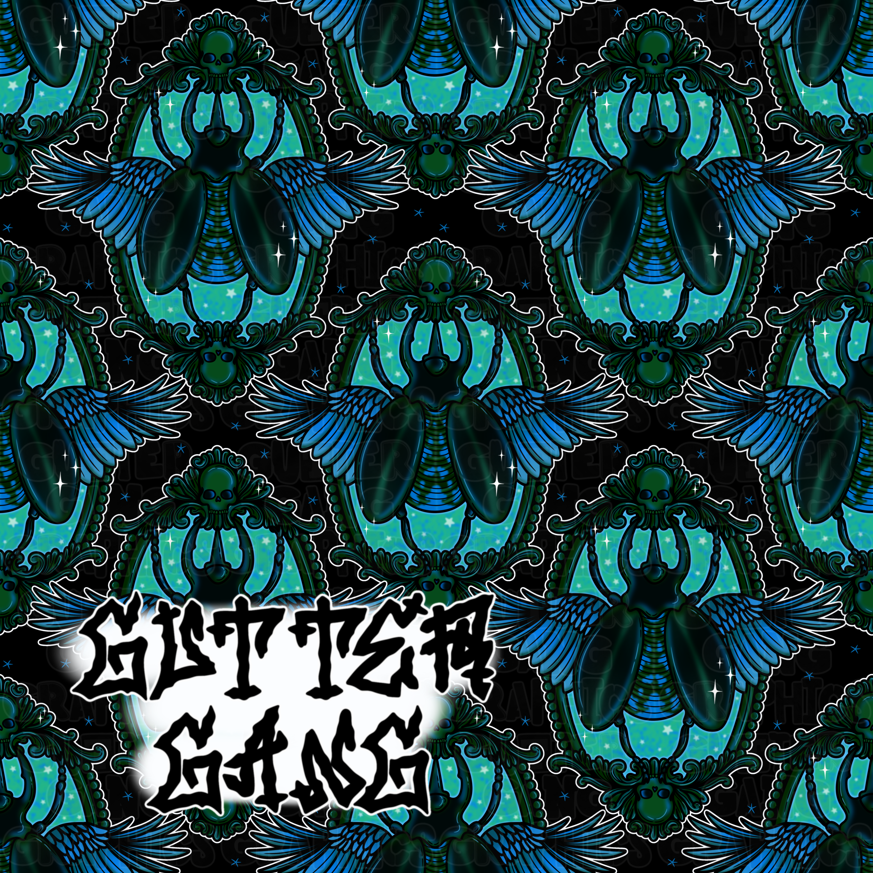 Teal Beetle Seamless File