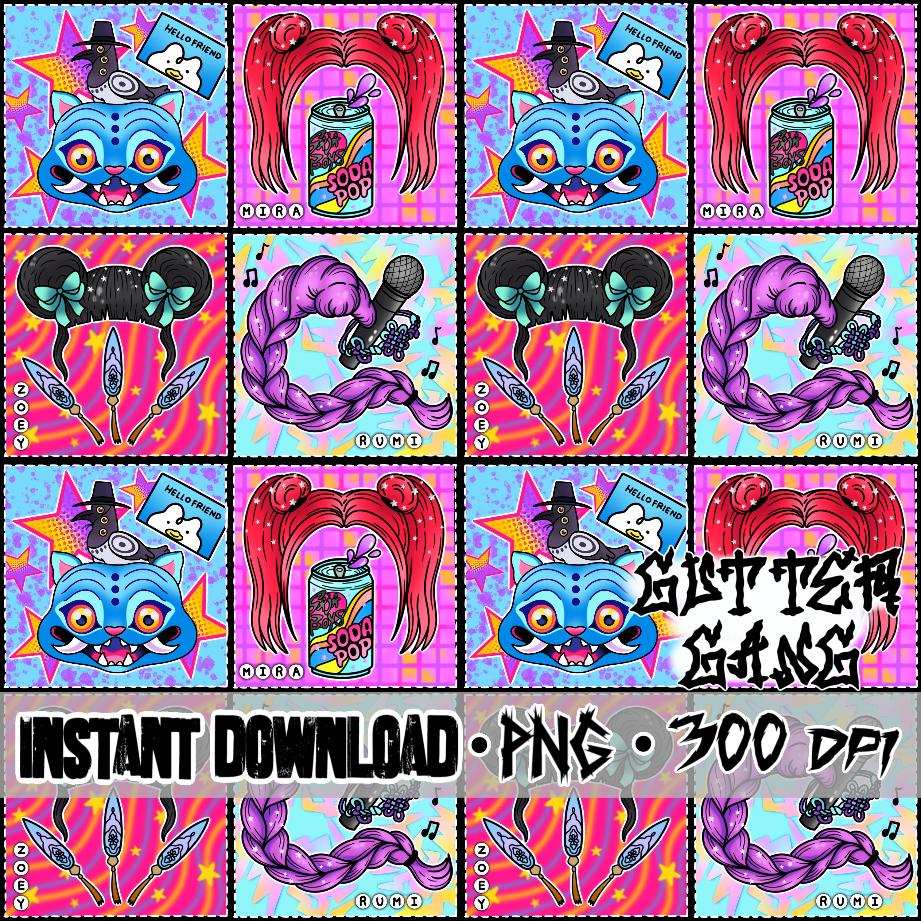 Demons Patchwork Seamless File