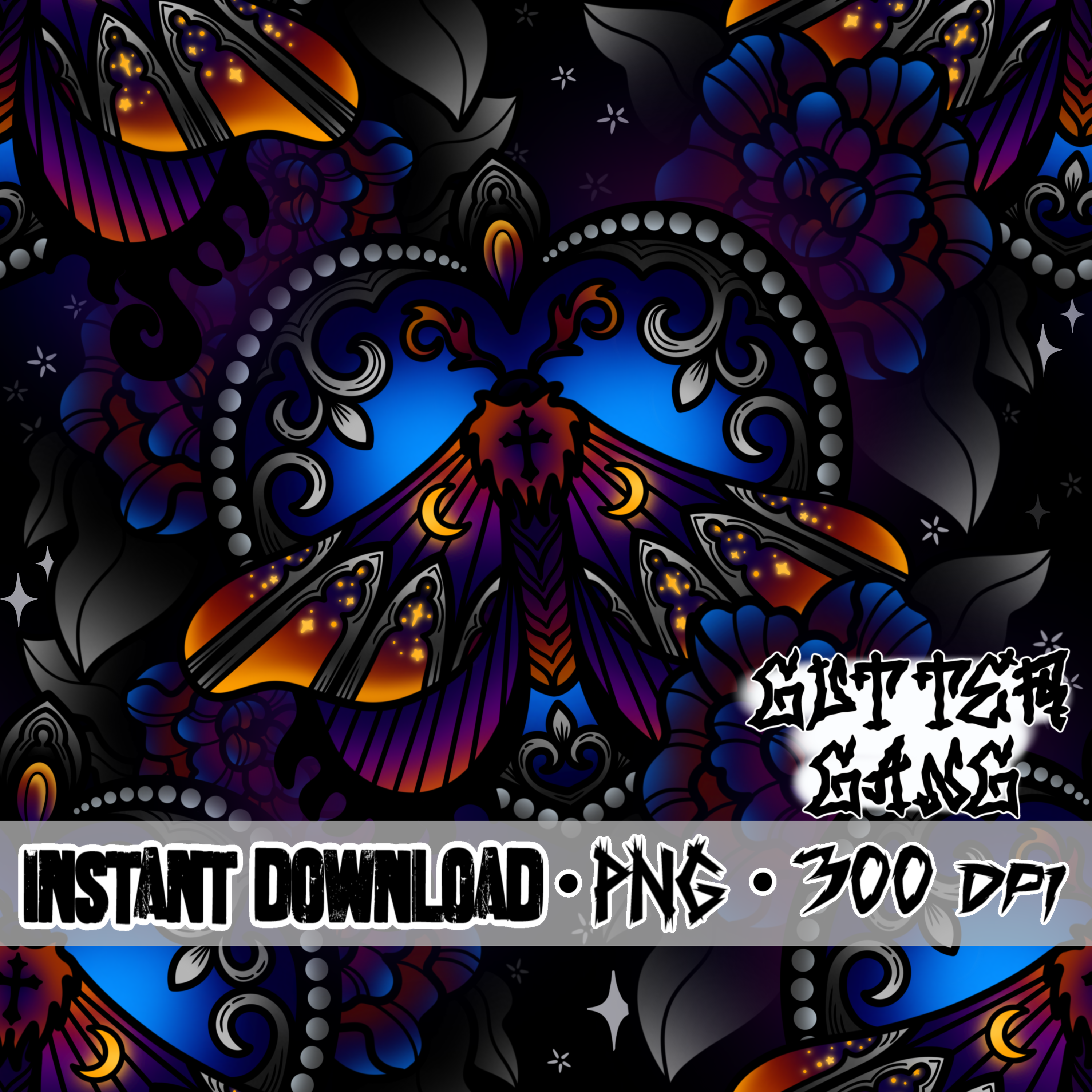 Cathedral Moths Seamless File