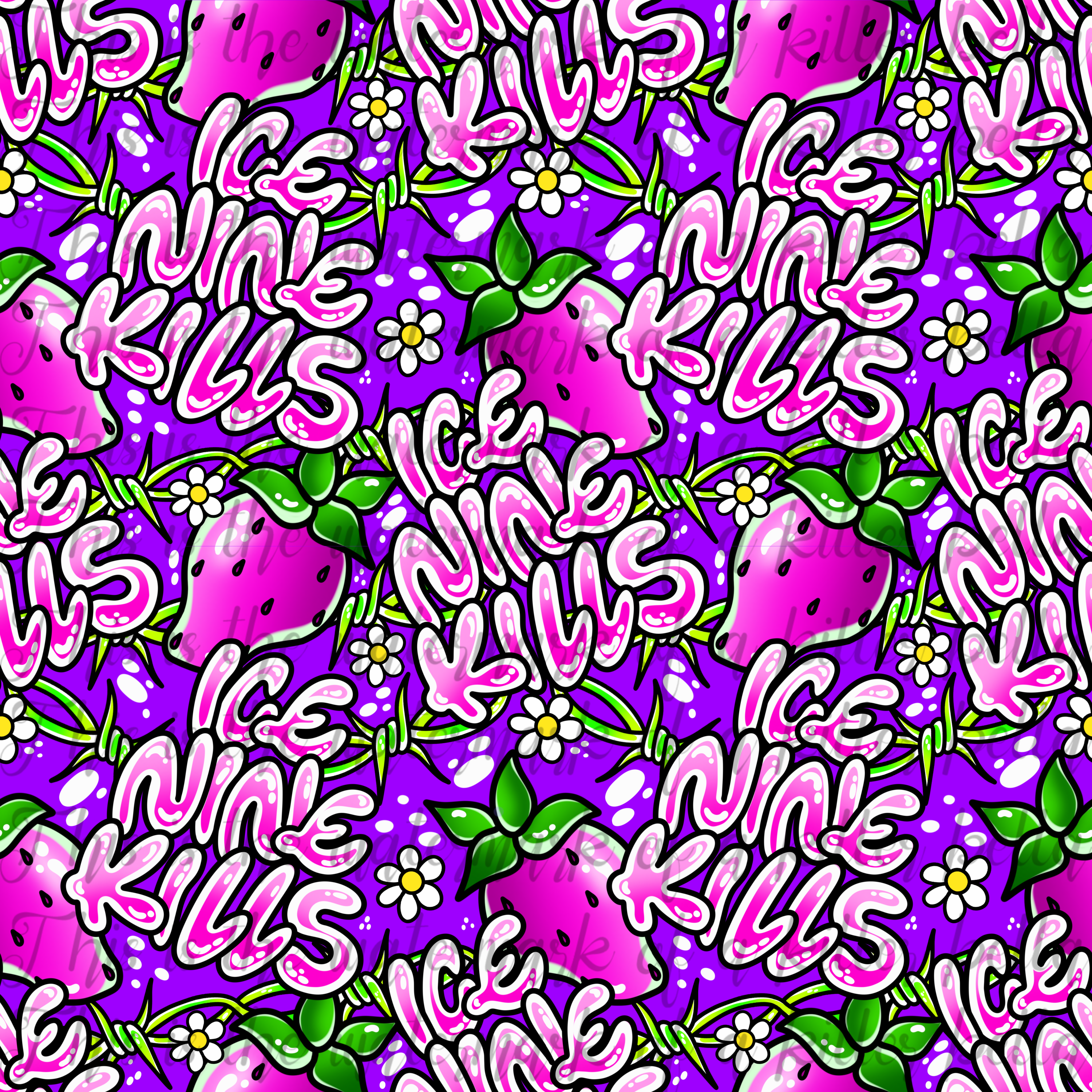 Strawberry INK Seamless File