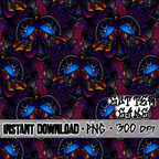 Cathedral Moths on ombré Seamless File