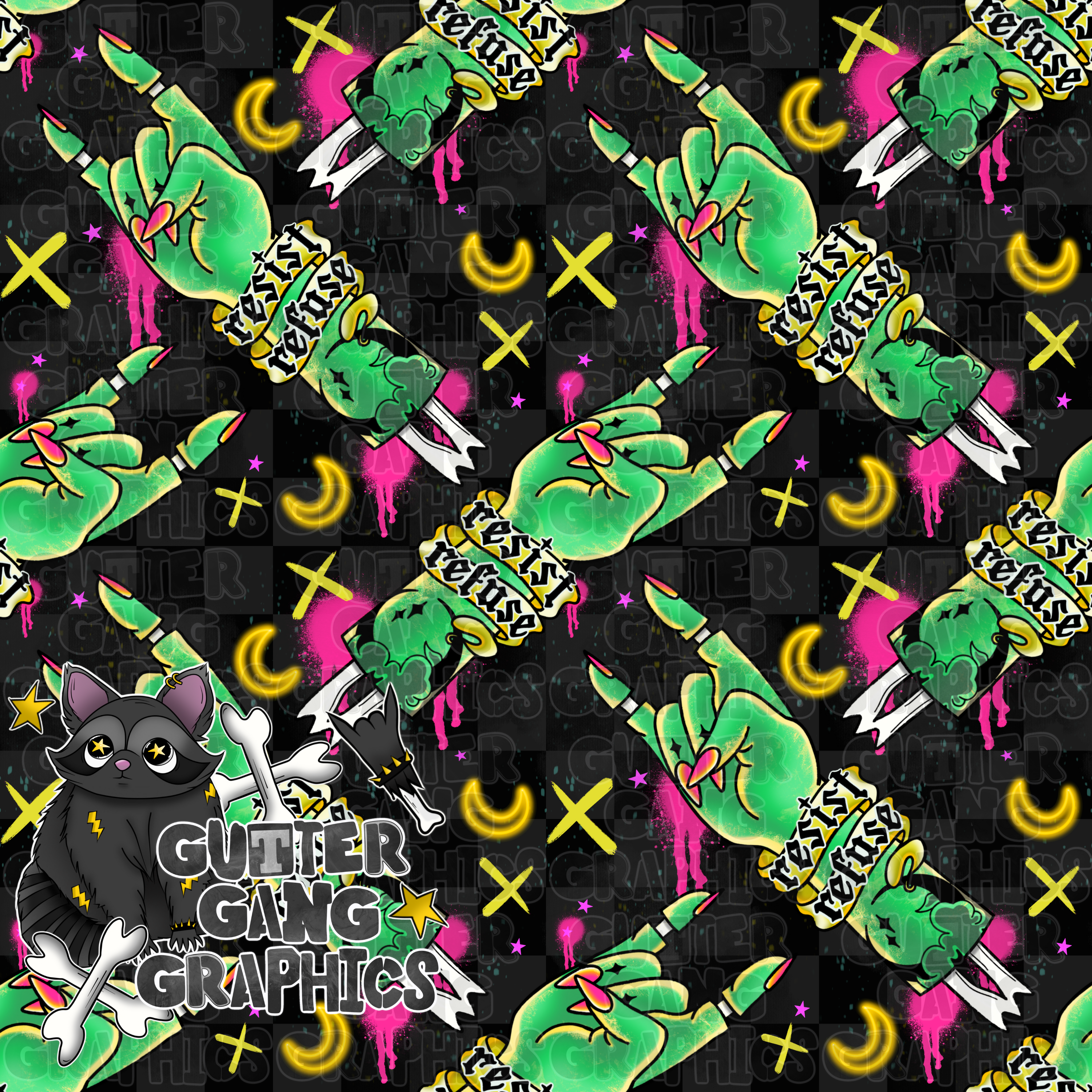 FREE Resist Refuse Seamless & PNG Pack