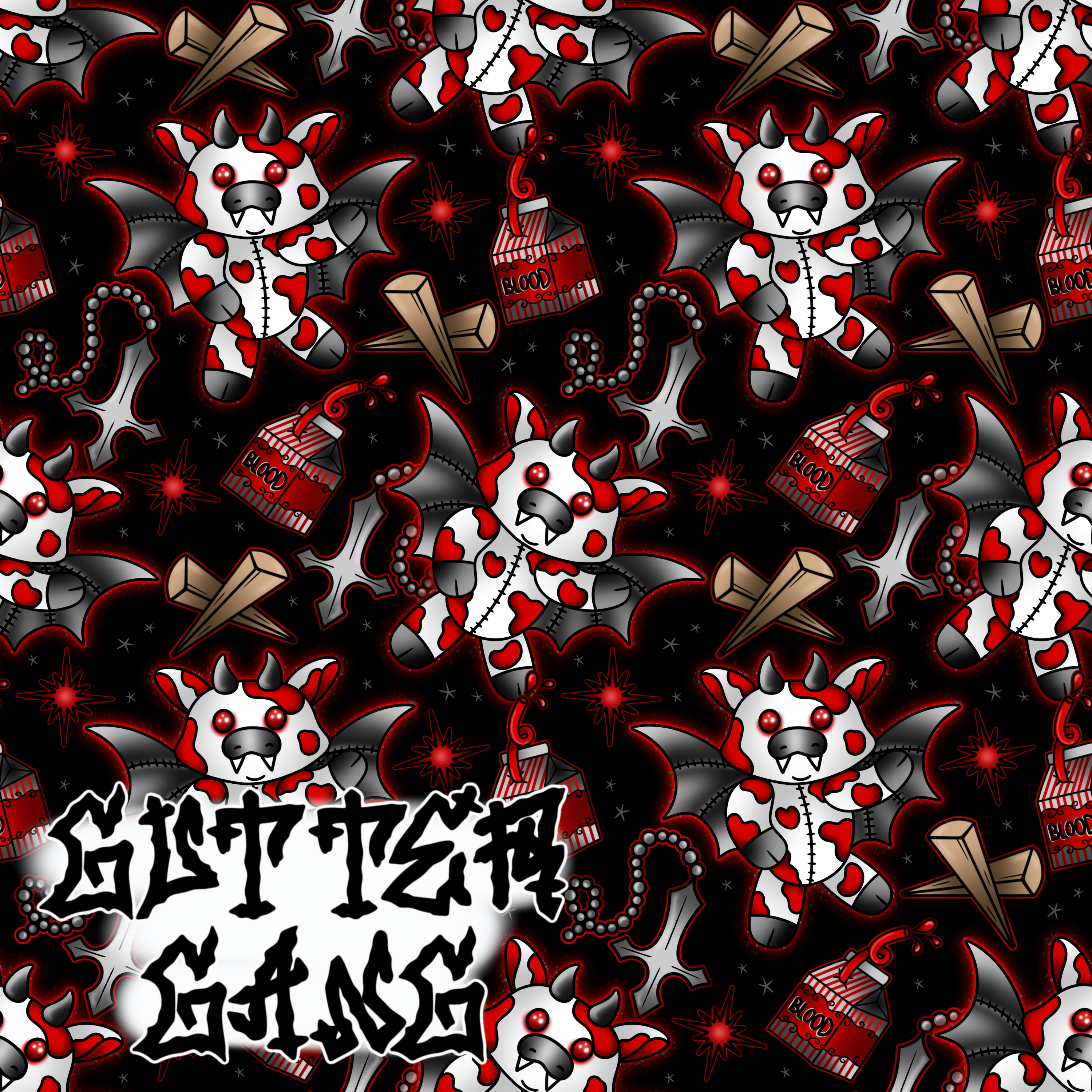 Vampire Cow Seamless File