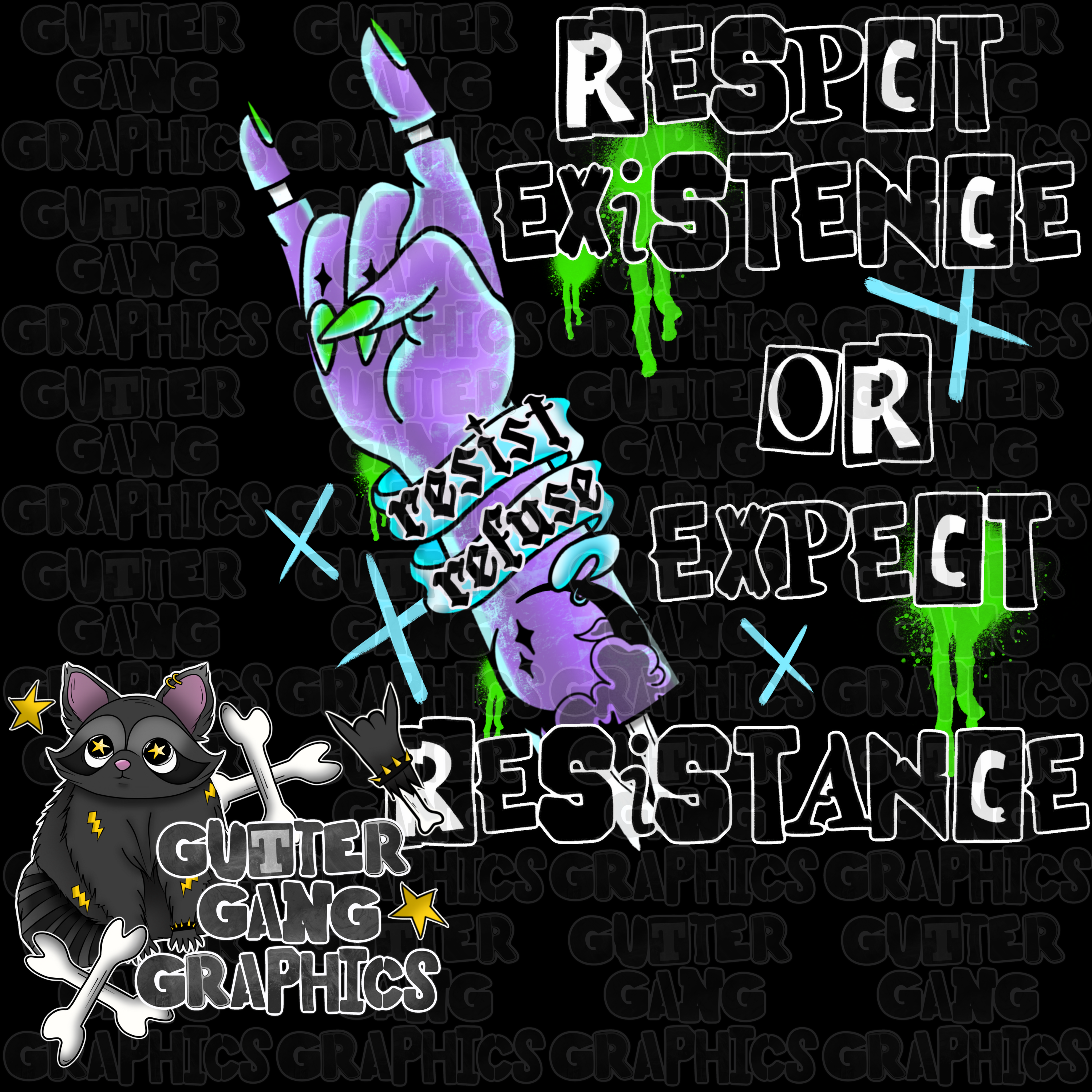 FREE Resist Refuse Seamless & PNG Pack