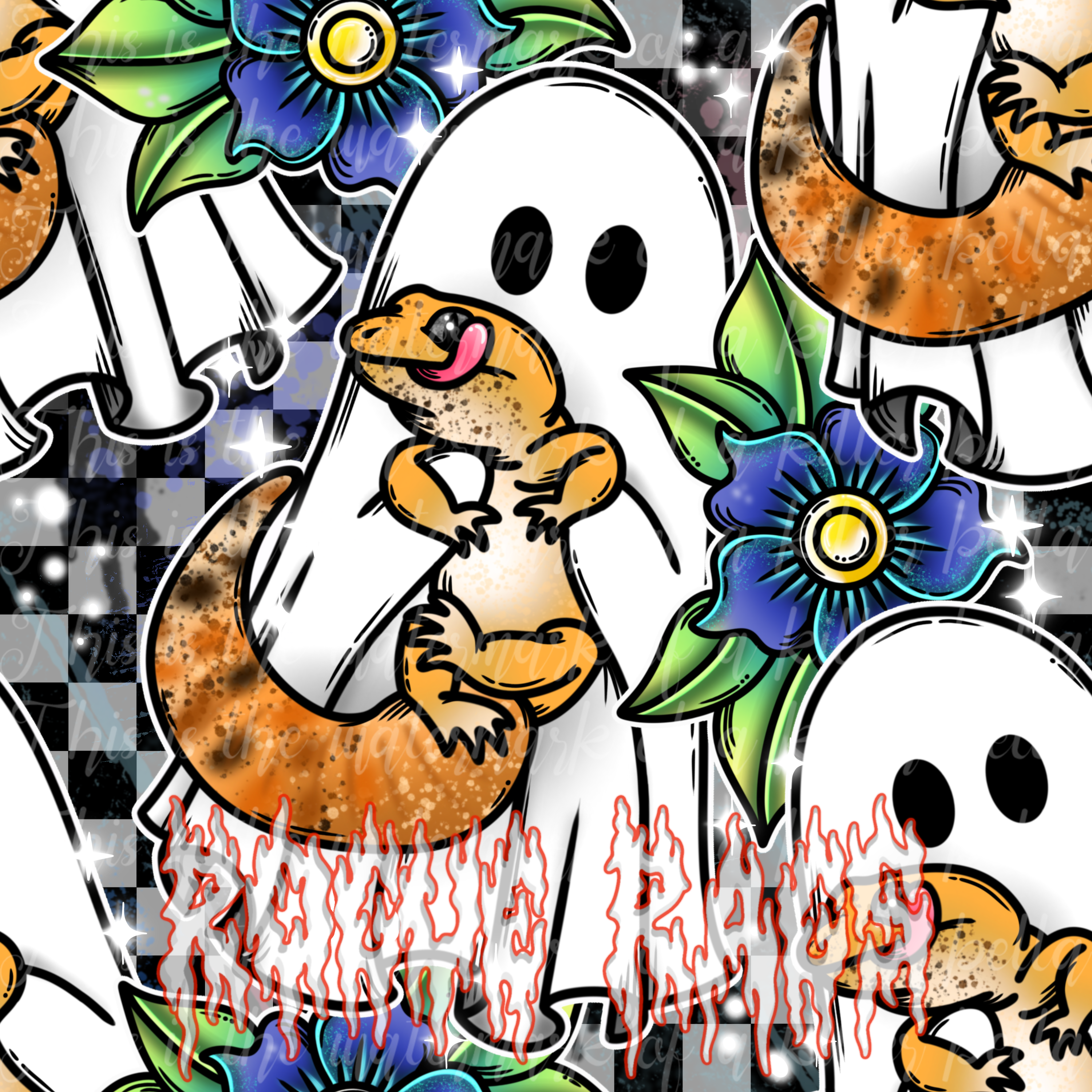 Leopard Gecko Ghostie #1 Seamless File