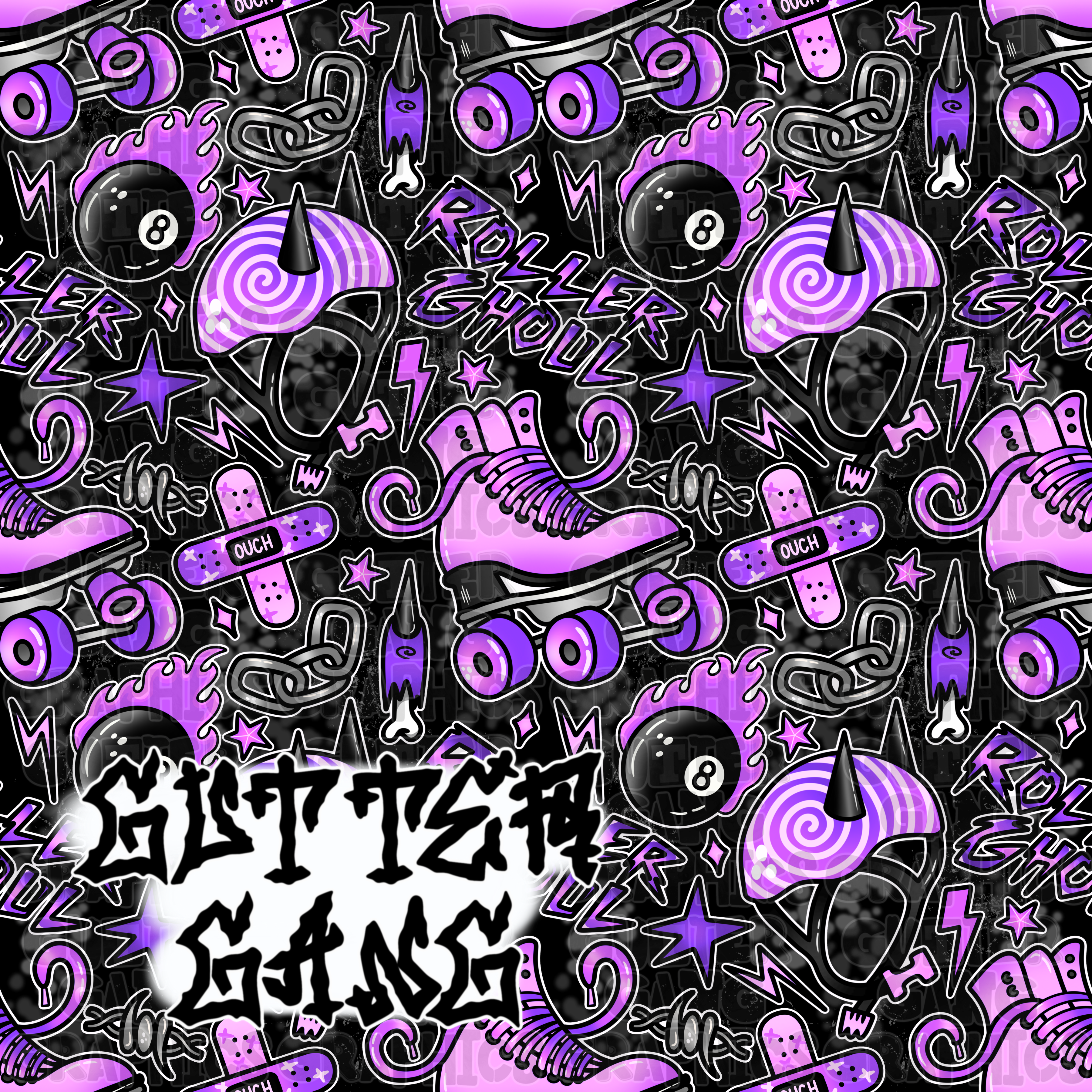 Purple Roller Ghoul Seamless File