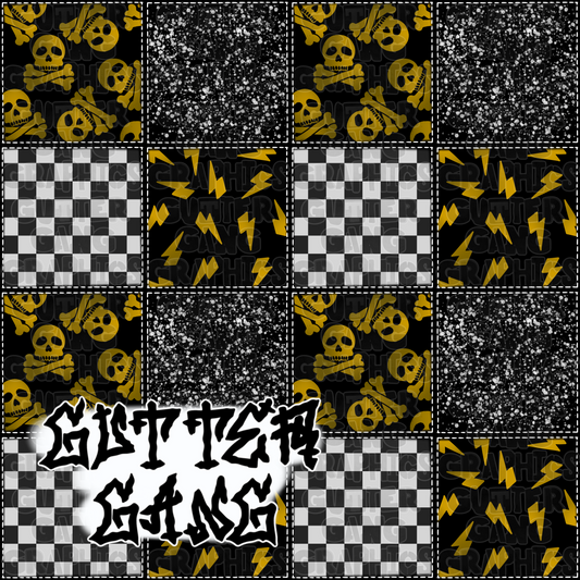 Yellow Grunge Patchwork Seamless File