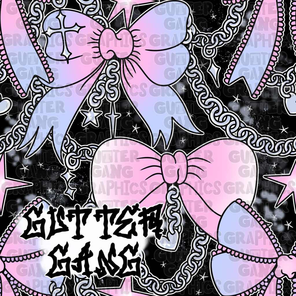 Periwinkle & Pink Trendy Ghoul Seamless File