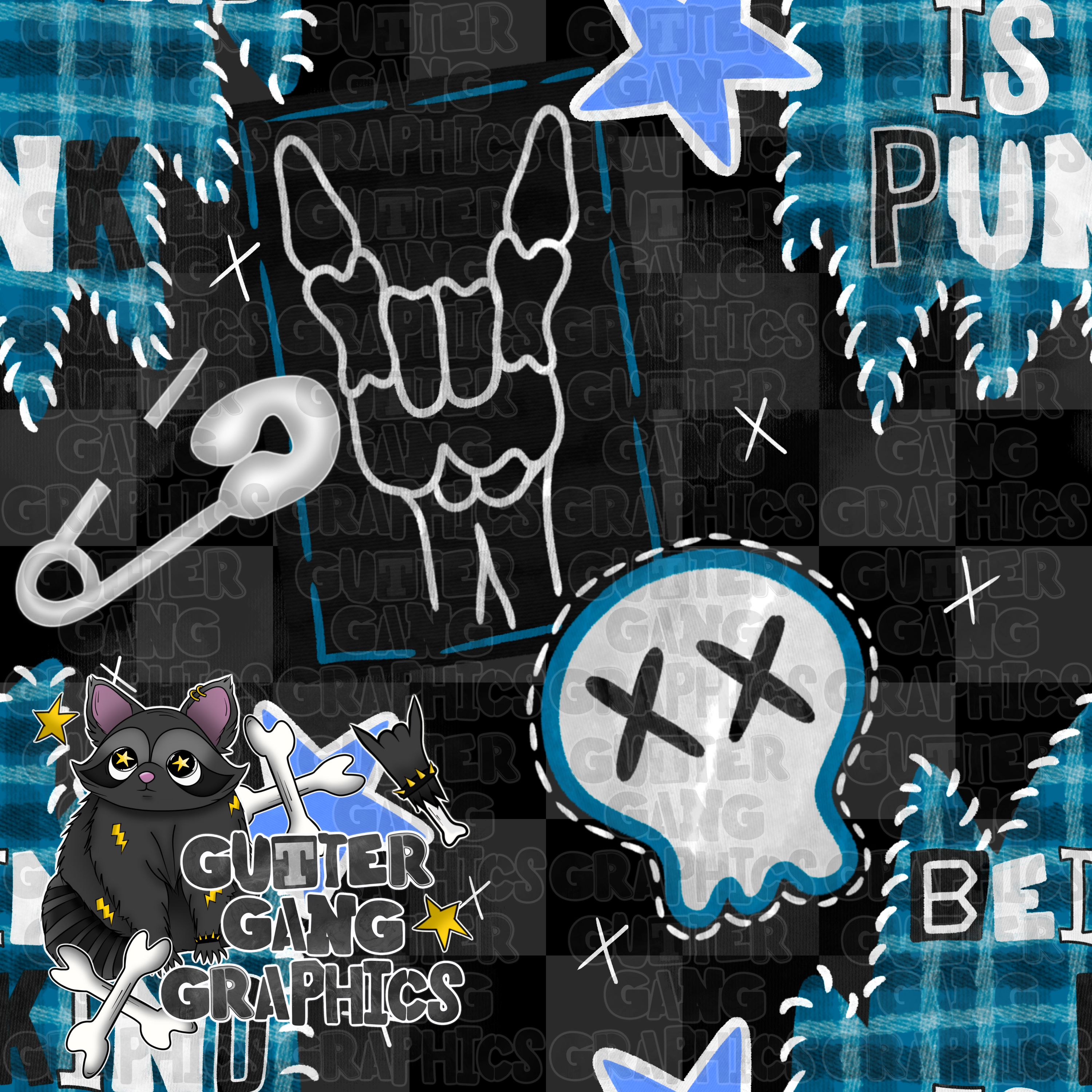 Nice is punk *blue* Seamless File