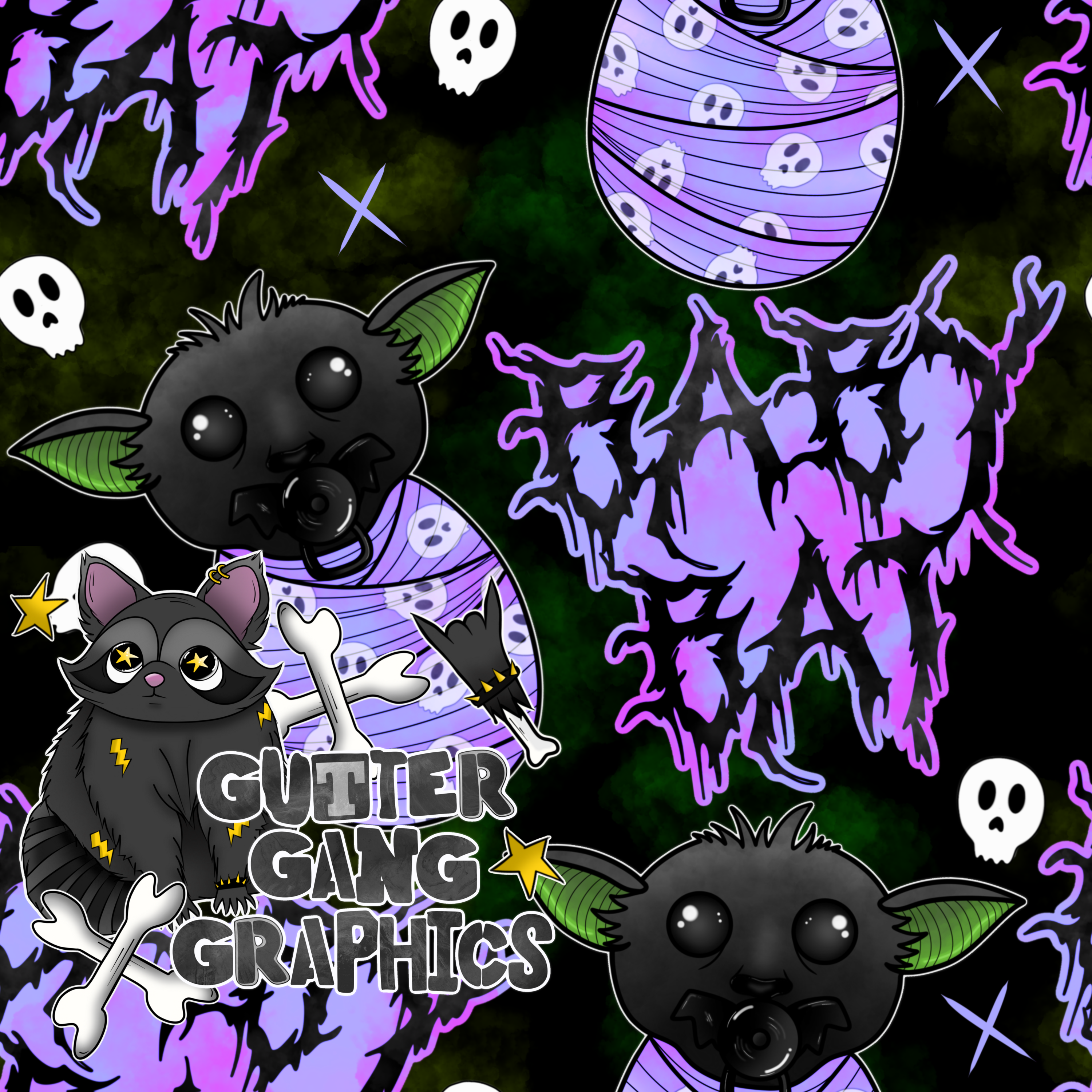 Baby Bat Purple Colorway Seamless File