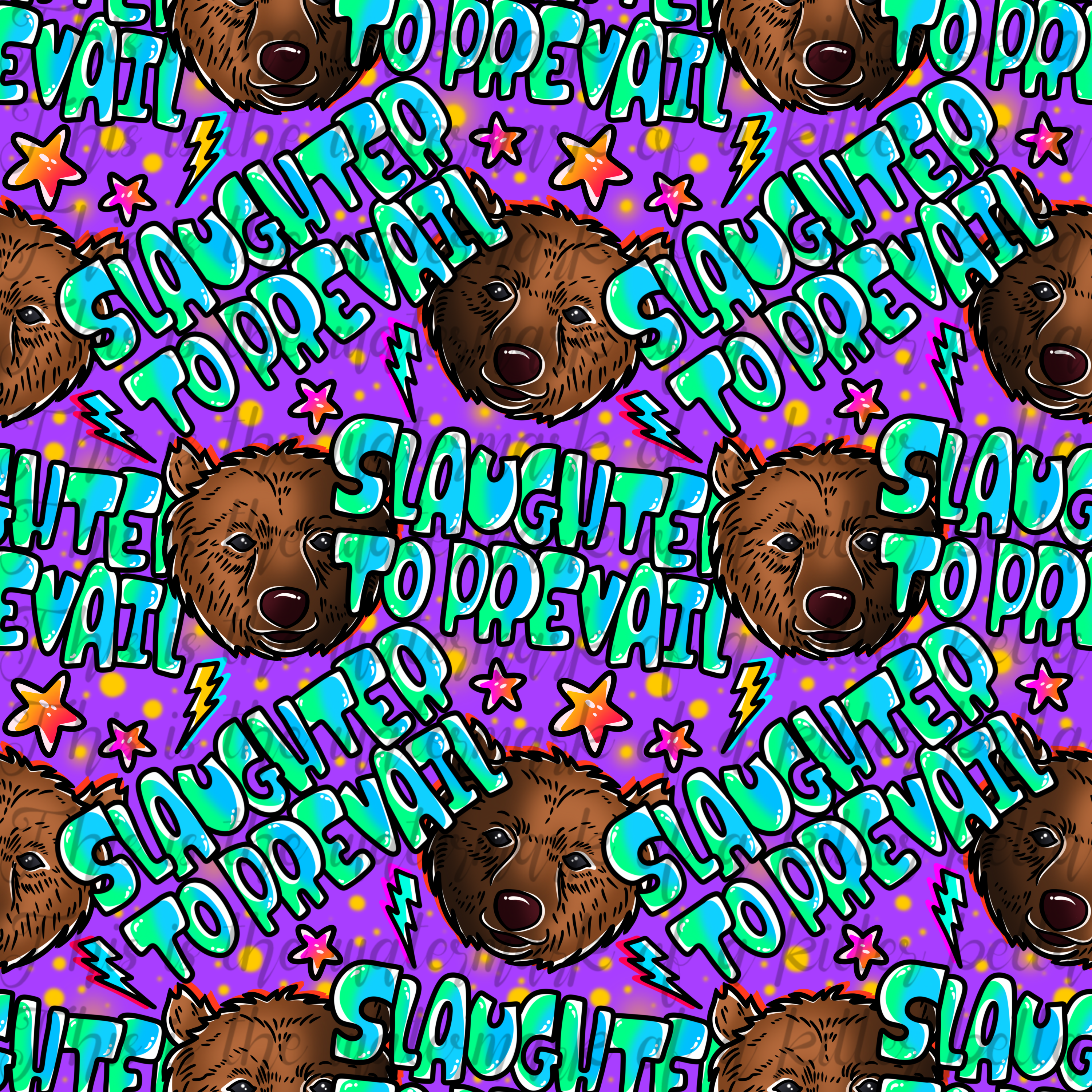 Blue STP Bear Seamless File