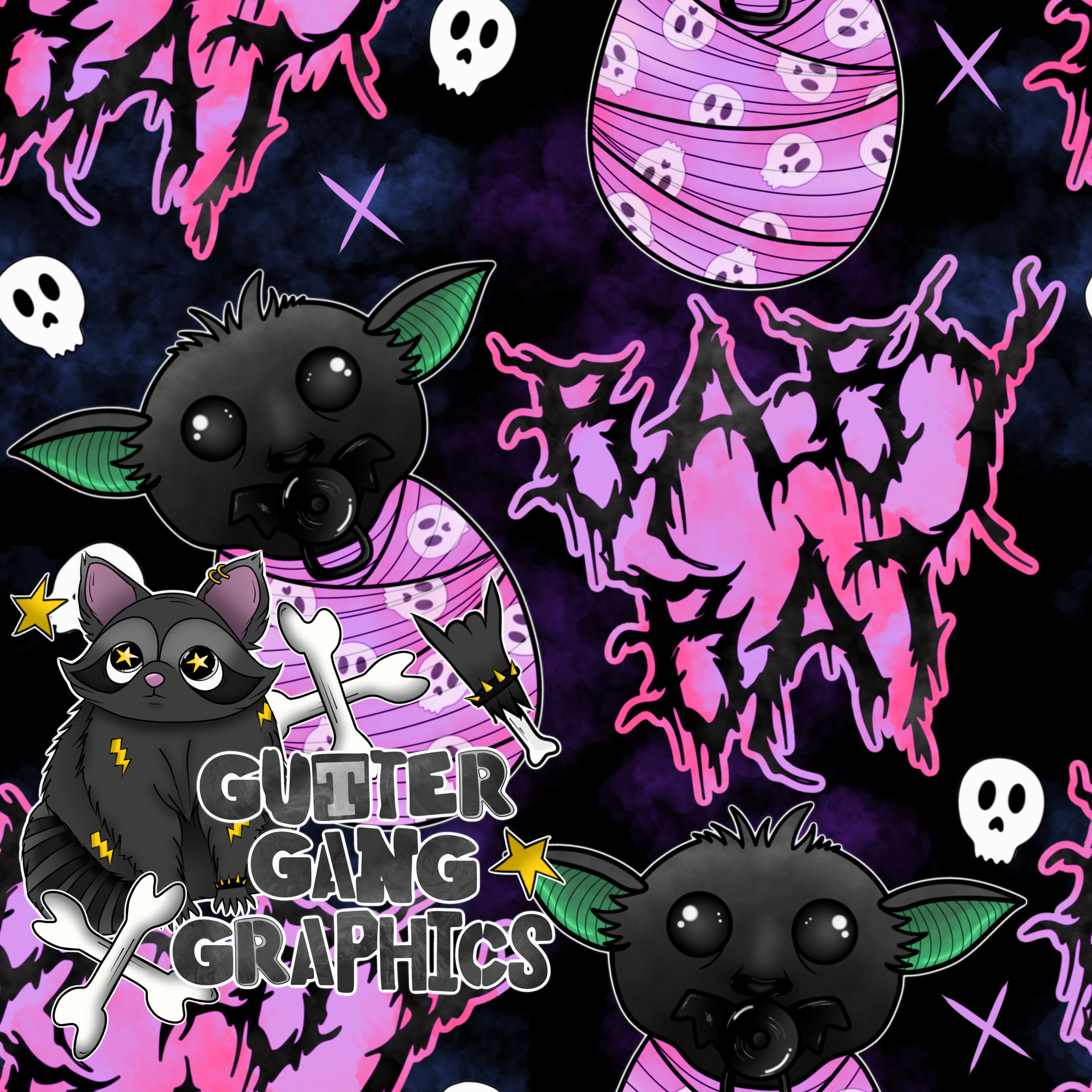 Baby Bat Pink Colorway Seamless File