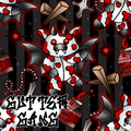 Vampire Cow Stripes Seamless File