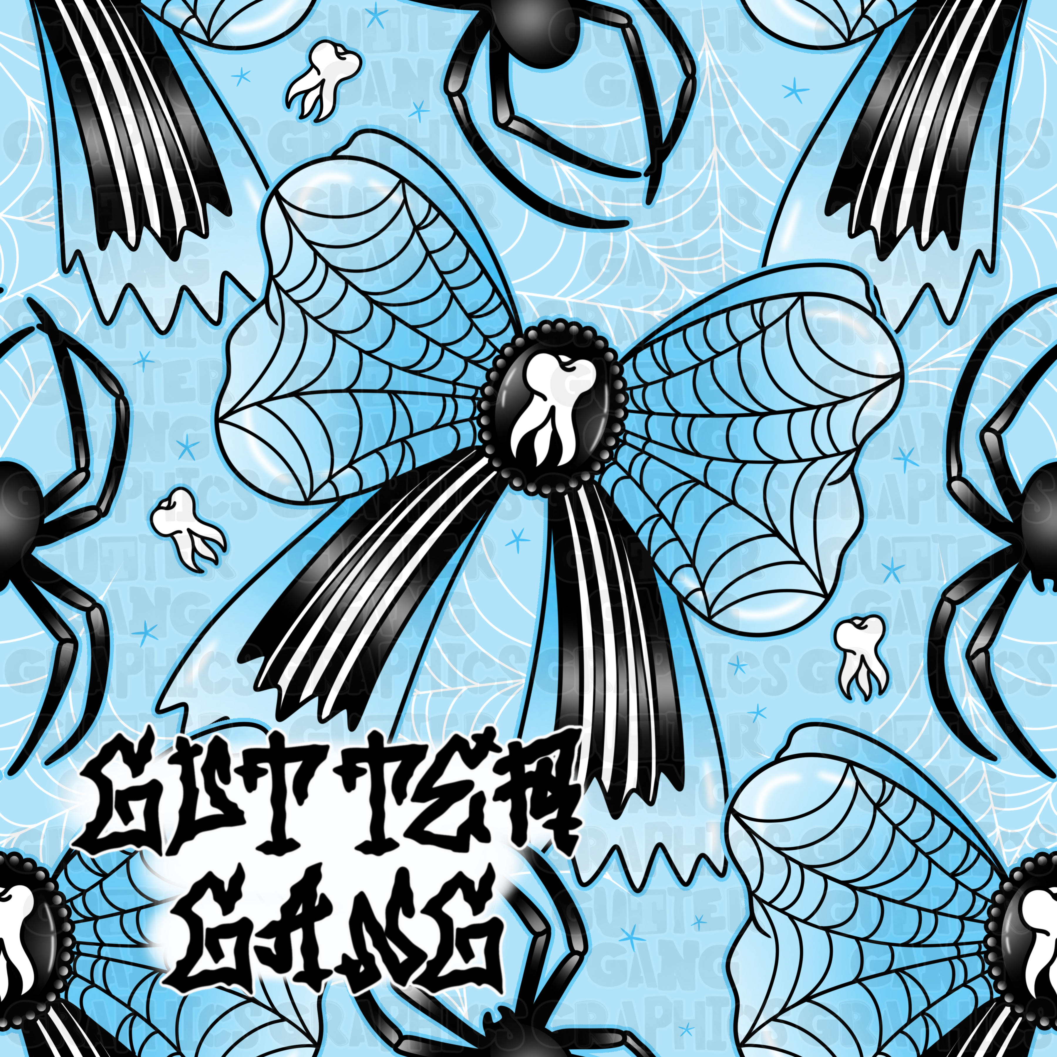 Creepy Coquette Blue #1 Seamless File