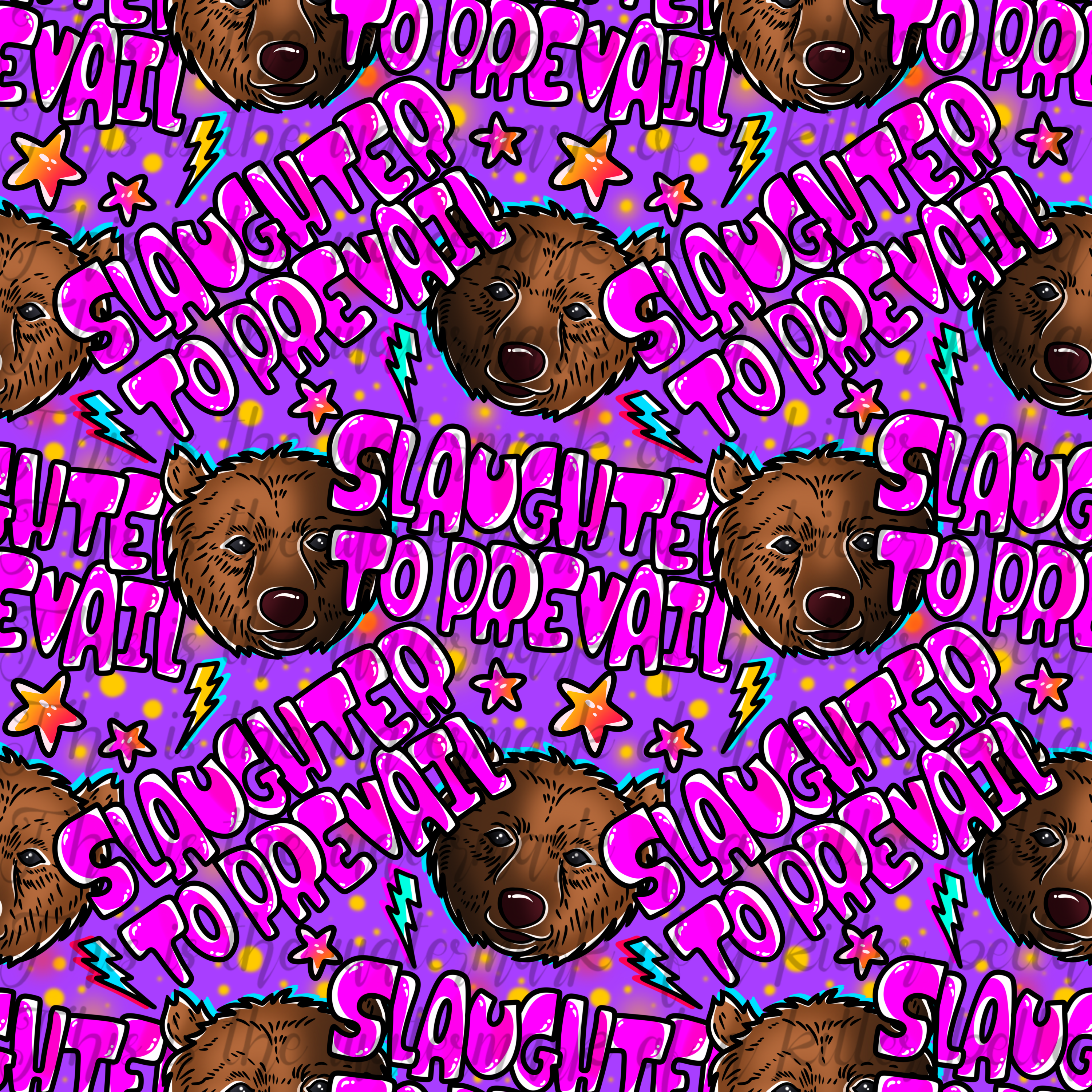 Pink STP Bear Seamless File