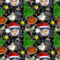 Button Eyes Christmas #2 Seamless File