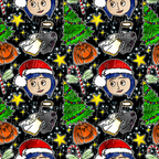 Button Eyes Christmas #2 Seamless File
