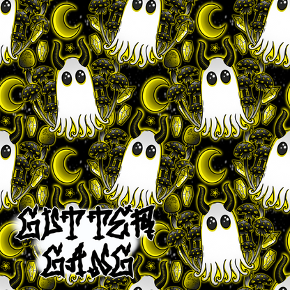 Yellow Haunted Mushies Seamless File