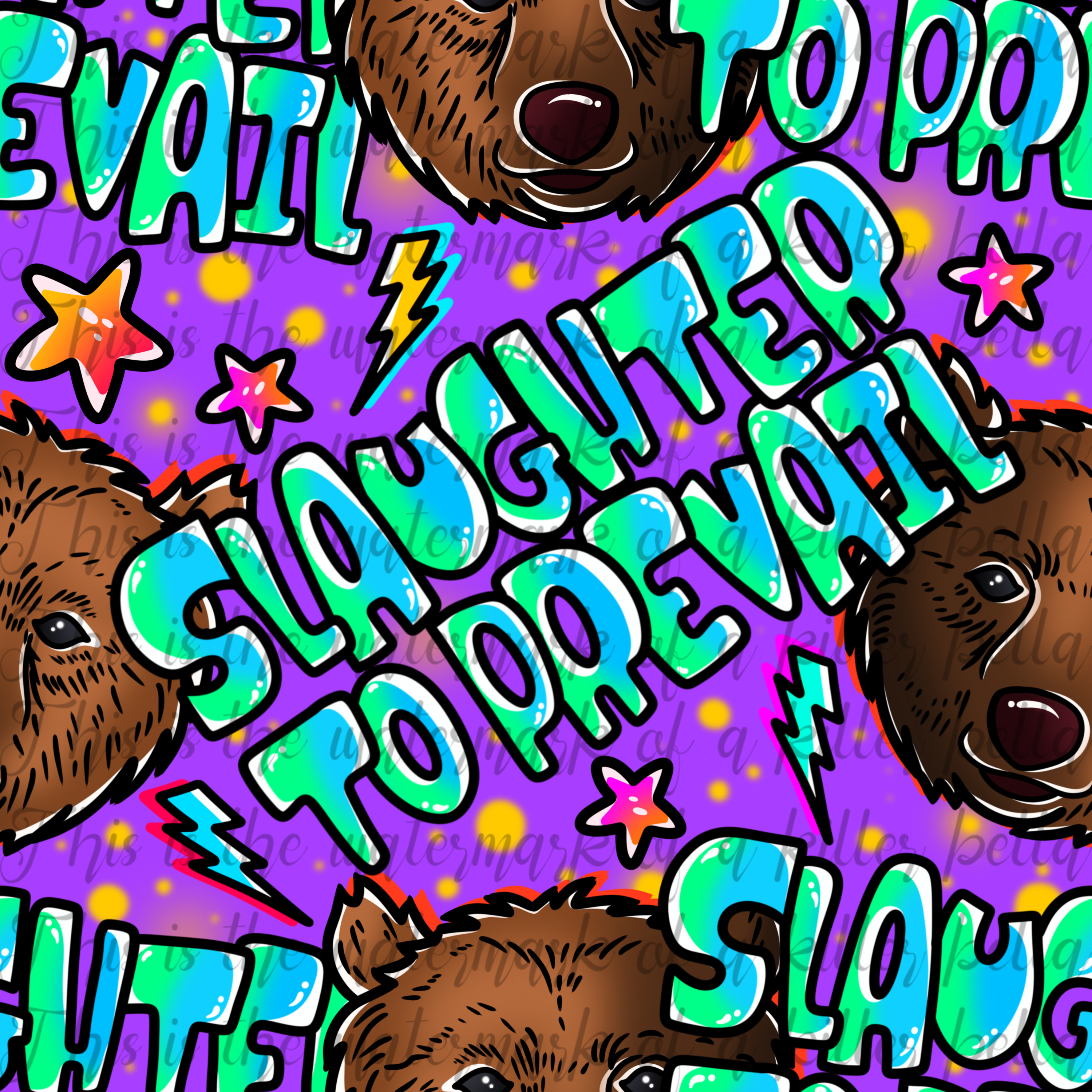 Blue STP Bear Seamless File