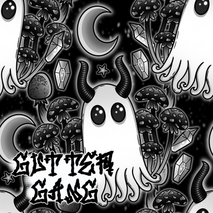 B&W Haunted Mushies Seamless File