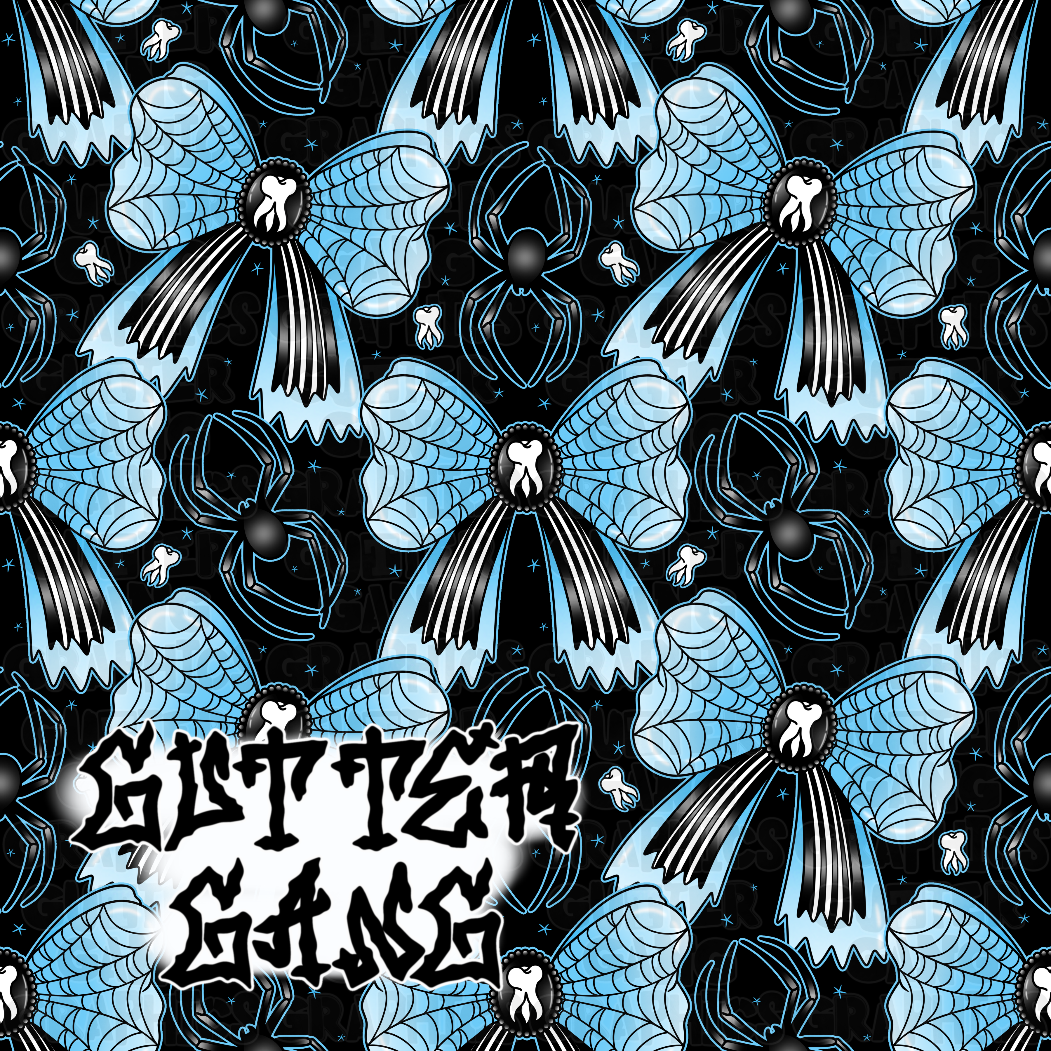 Creepy Coquette Blue #2 Seamless File