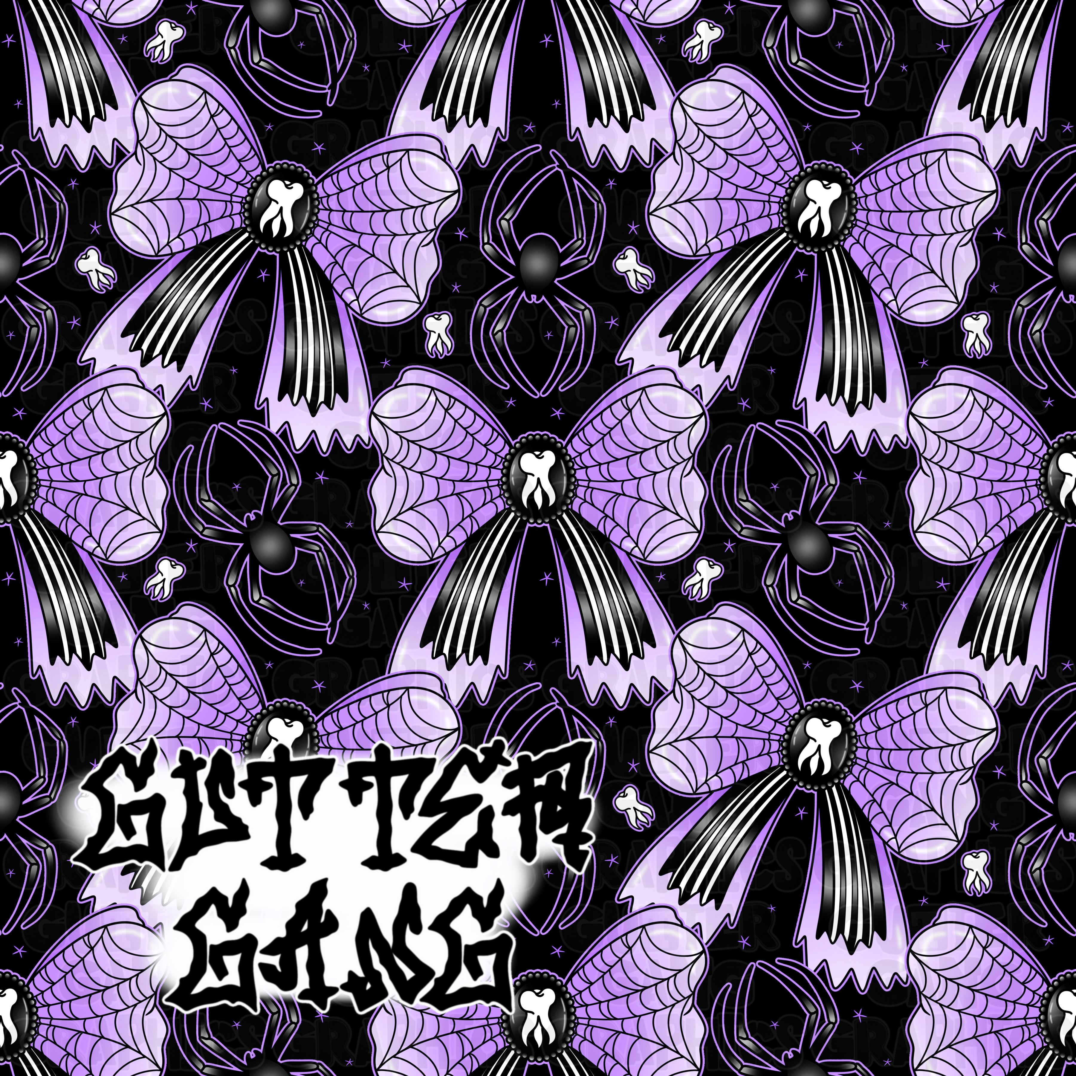 Creepy Coquette Purple #2 Seamless File