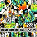Trad Dragon on Checks Seamless File