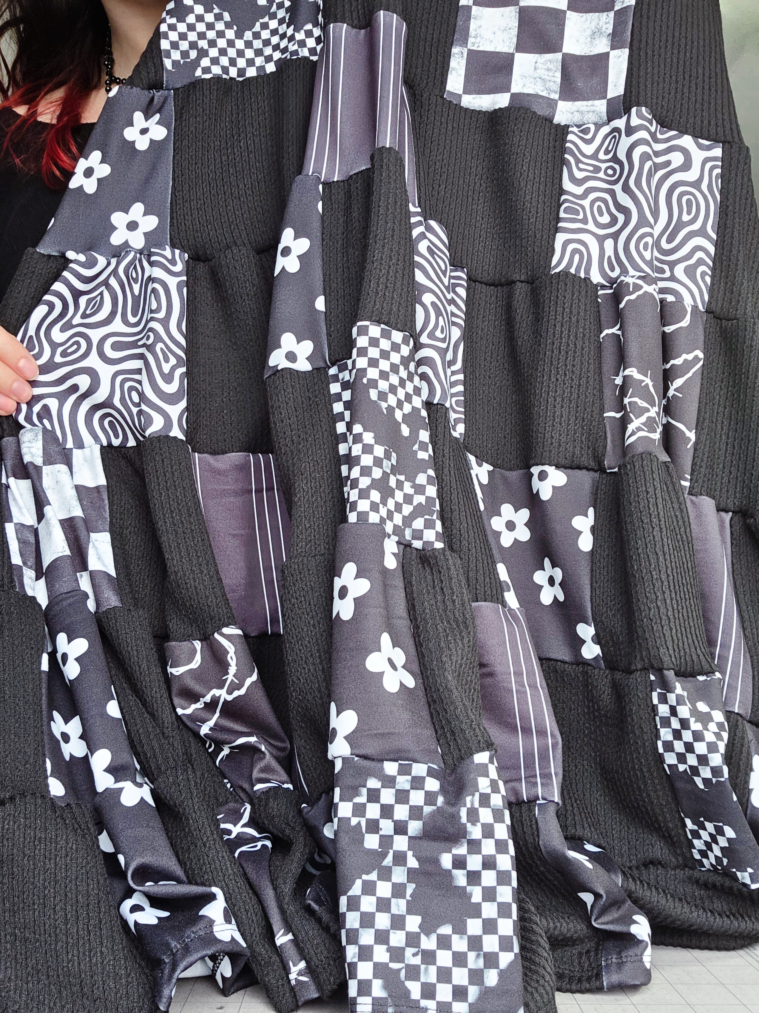 Goth Quilt Sundress M(XL BEST FIT)