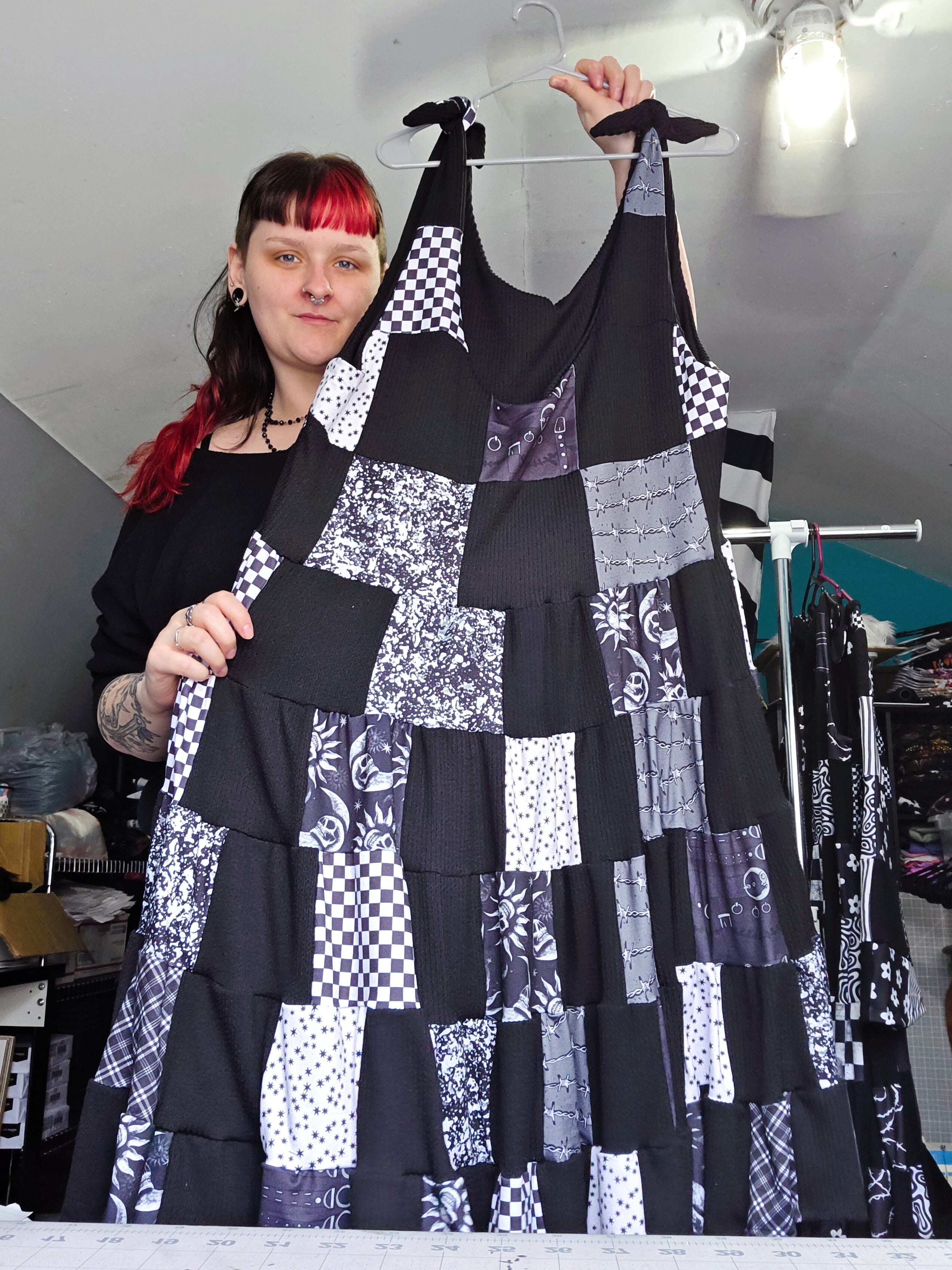 Goth Quilt Sundress 3X(5X BEST FIT)