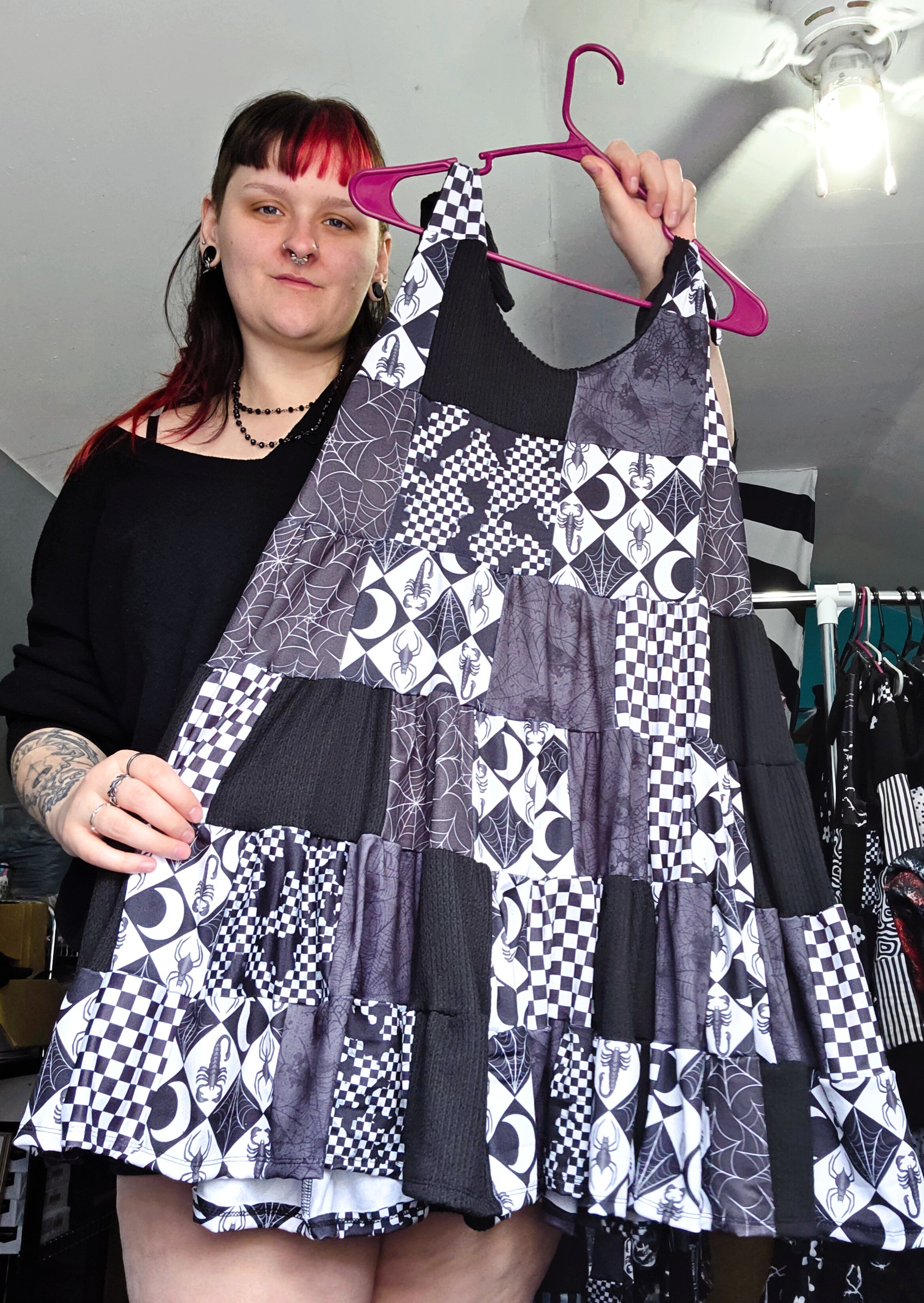 Goth Quilt Sundress XS (MEDIUM BEST FIT)