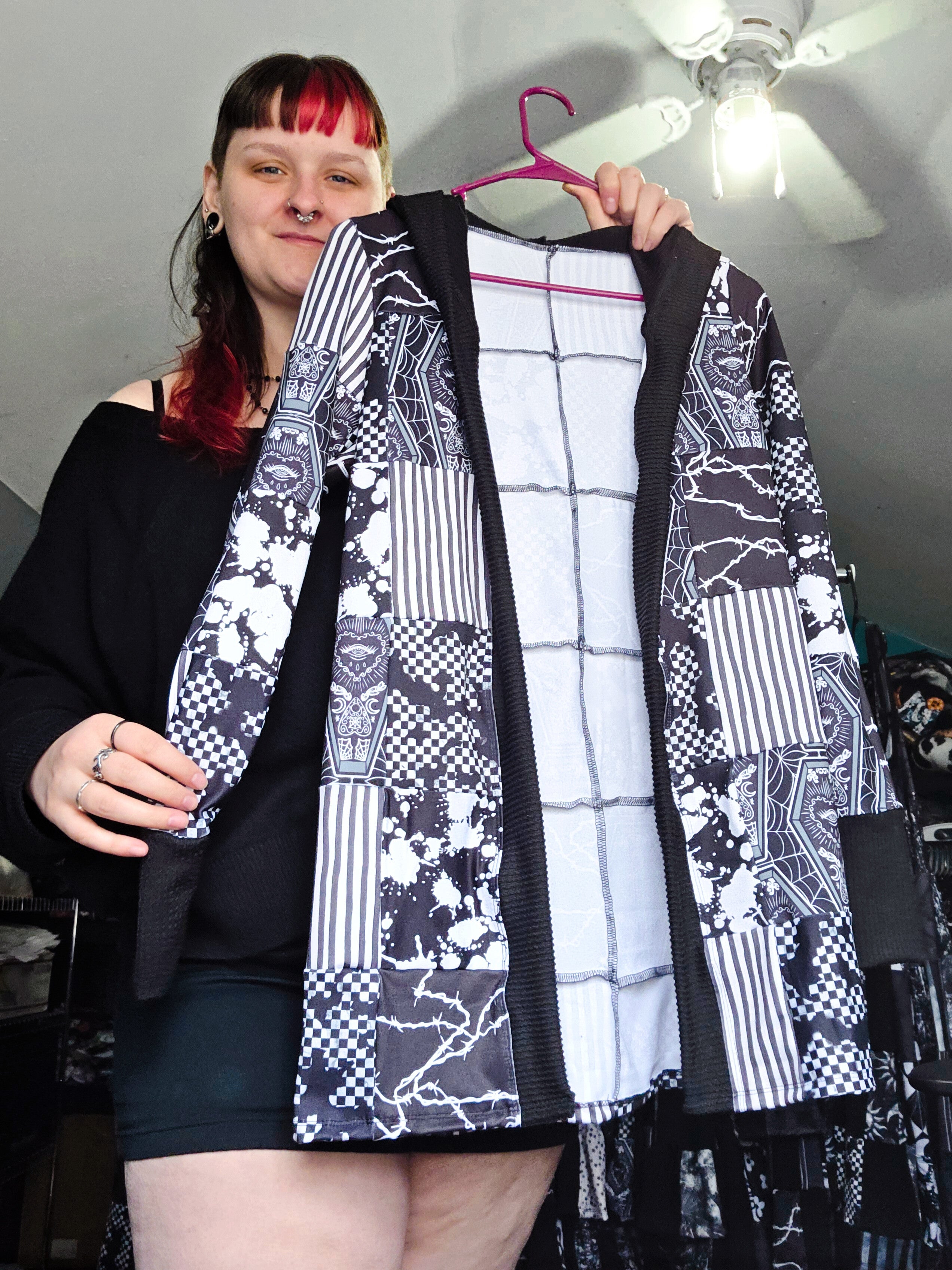 Goth Quilt Cardigain XS