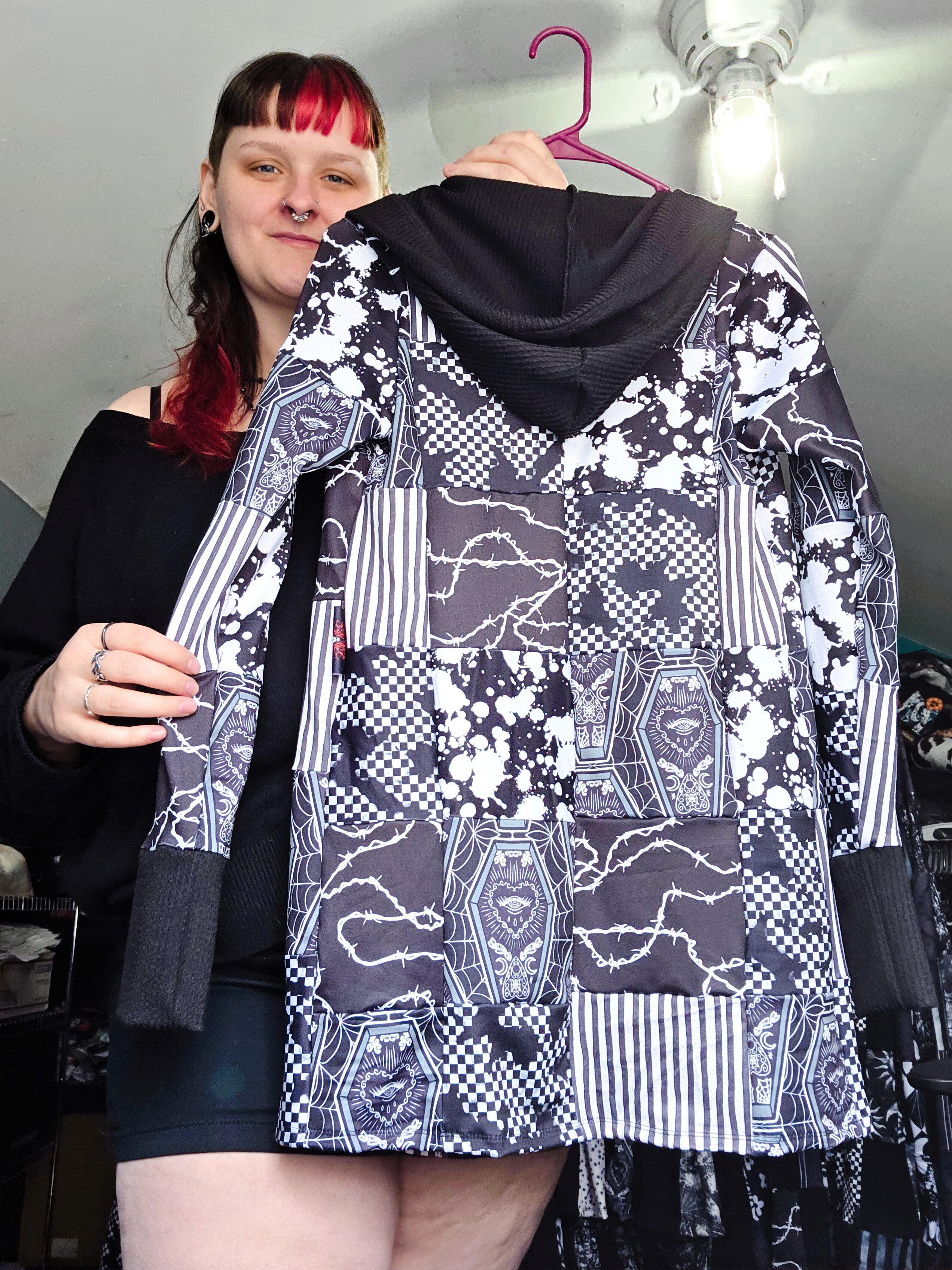 Goth Quilt Cardigain XS