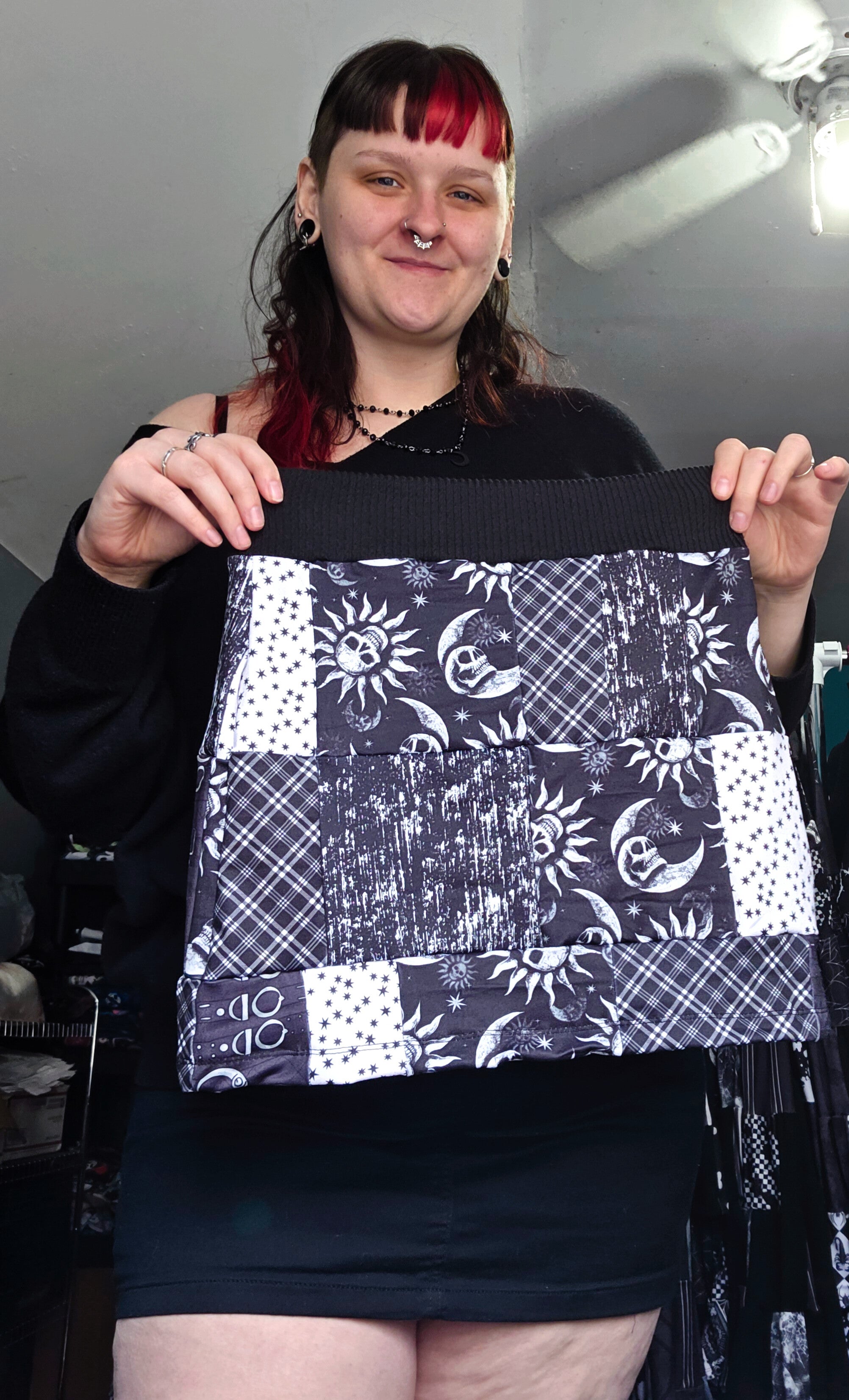 Goth Quilt Skirt Size 4