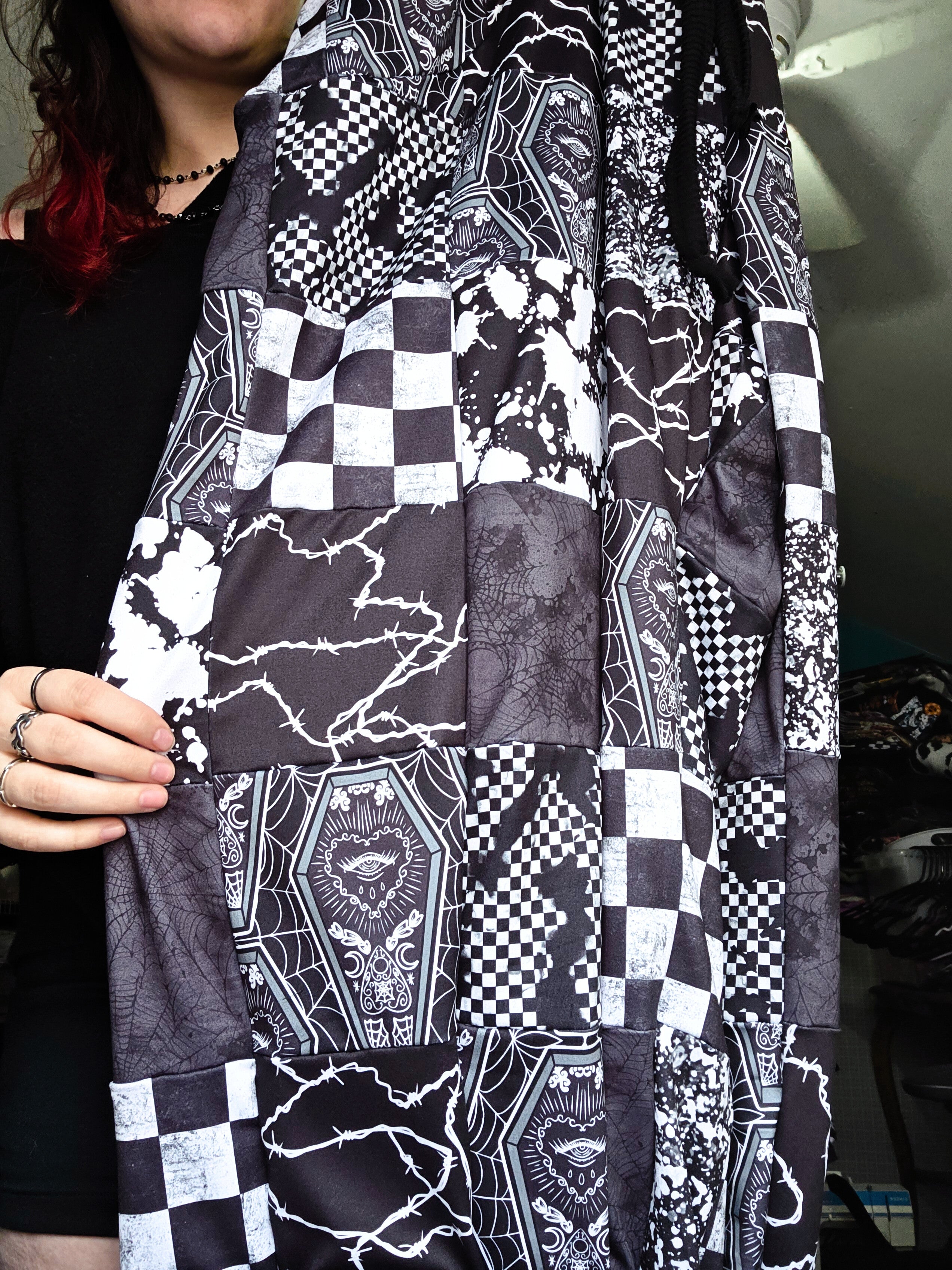 Goth Quilt Joggers 3X-6X fully adjustable