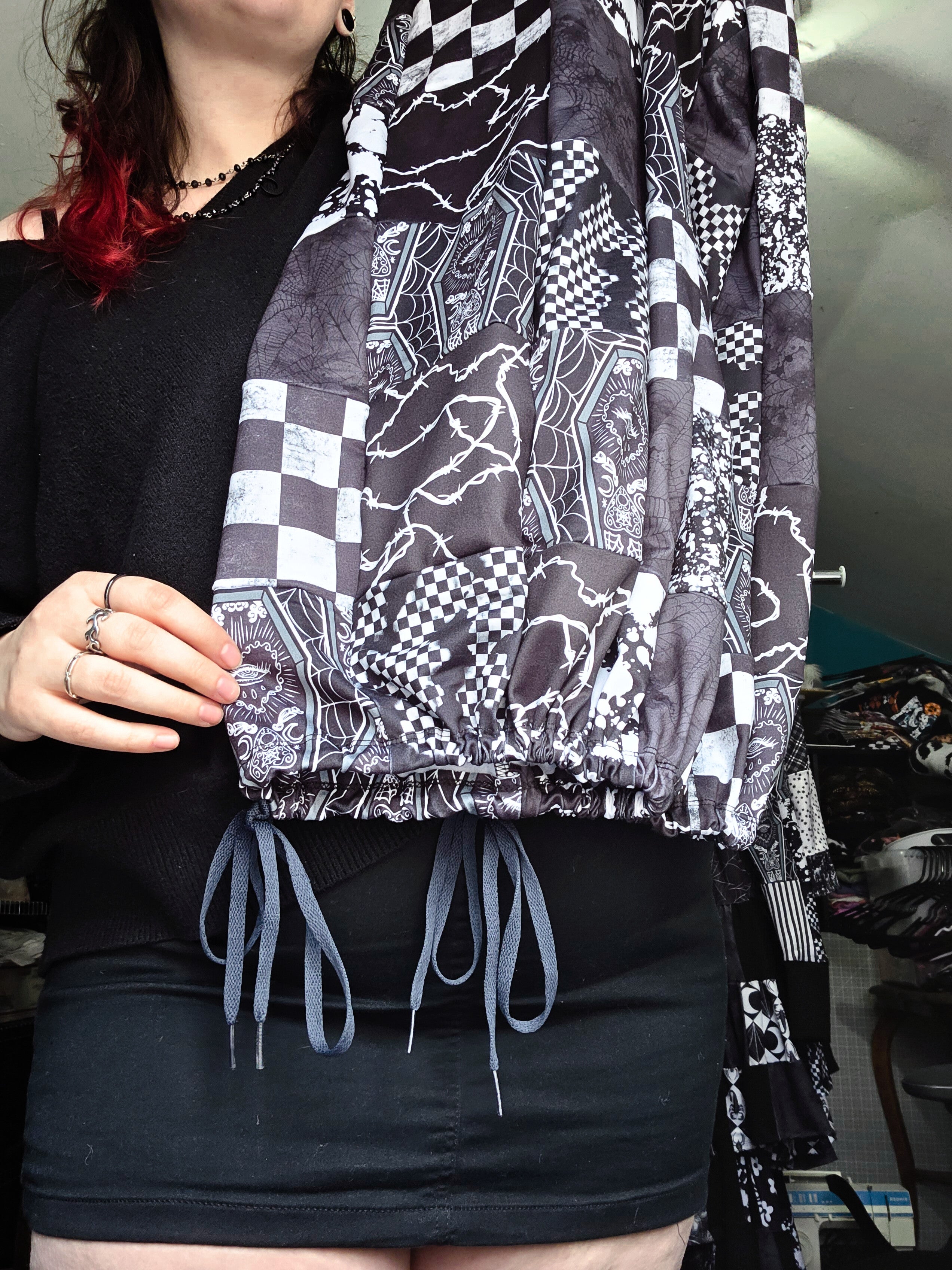 Goth Quilt Joggers 3X-6X fully adjustable