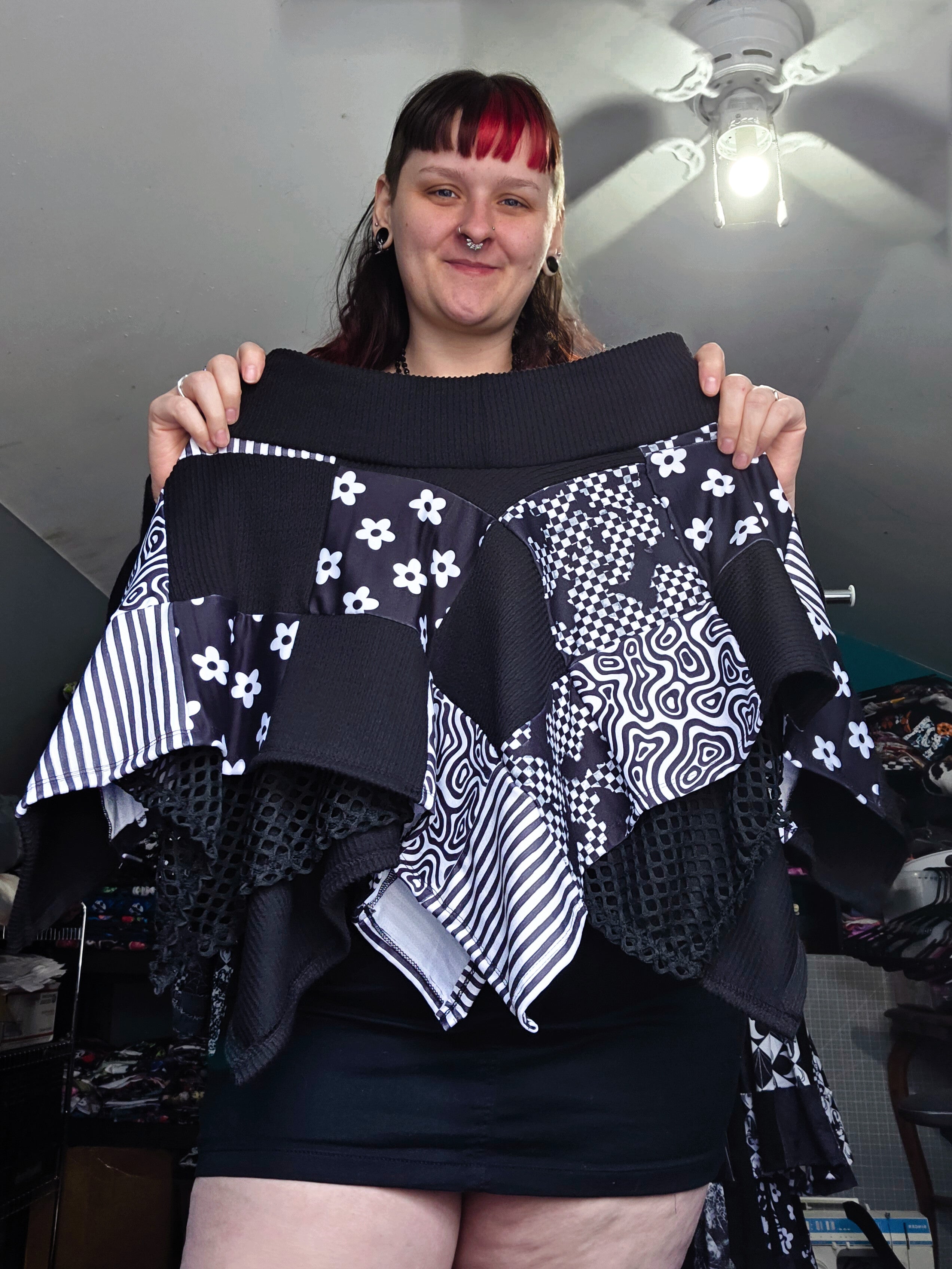 Goth Quilt Fairy Skirt Size Large